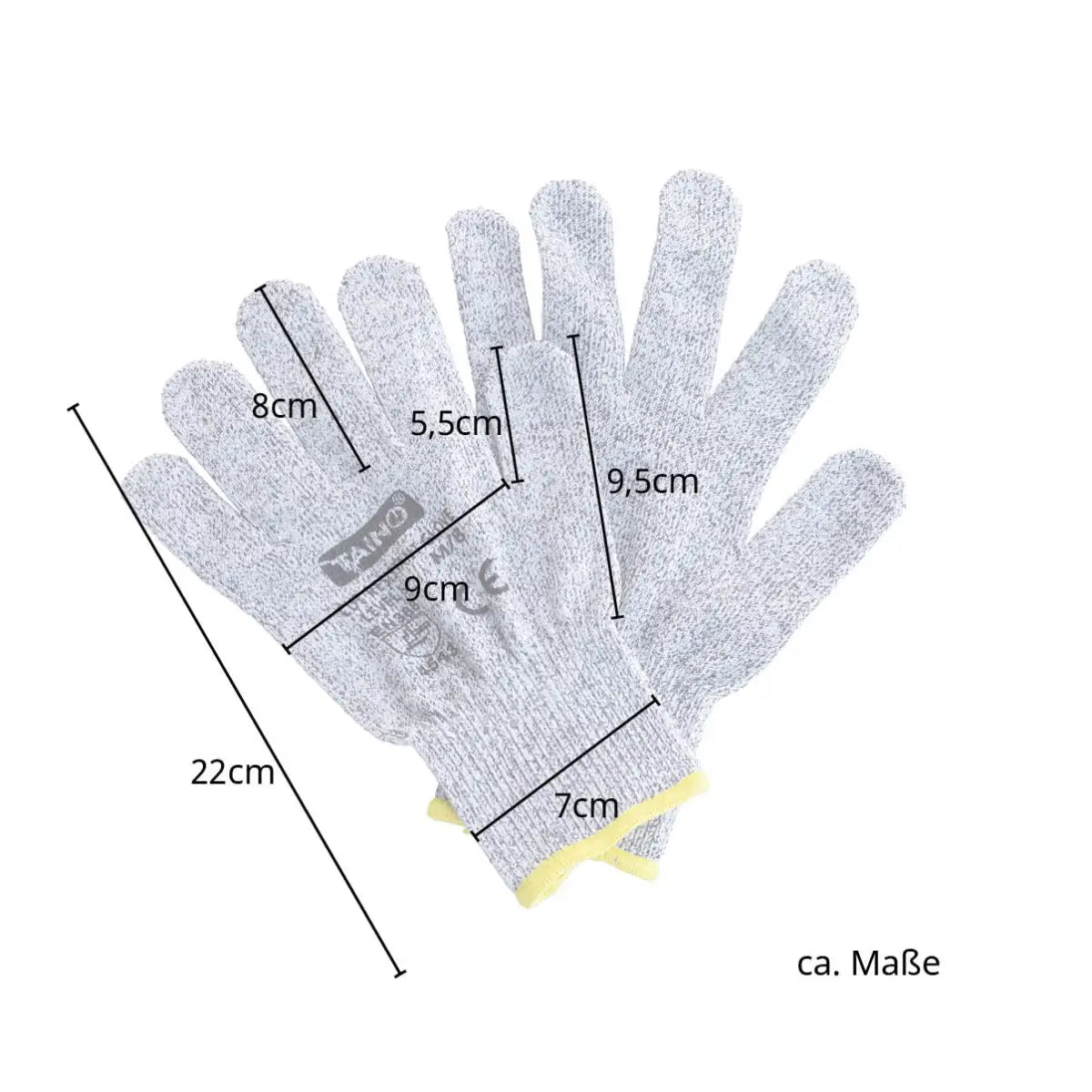Schnittschutzhandschuhe Klasse 5 EN388 TAINO - Maße M