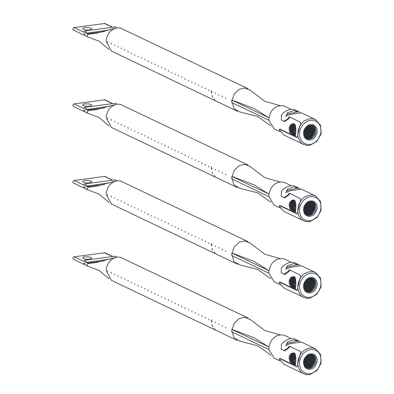 BASIC 4+1 4er-Set Brennrohre (4x Nr. BR01)