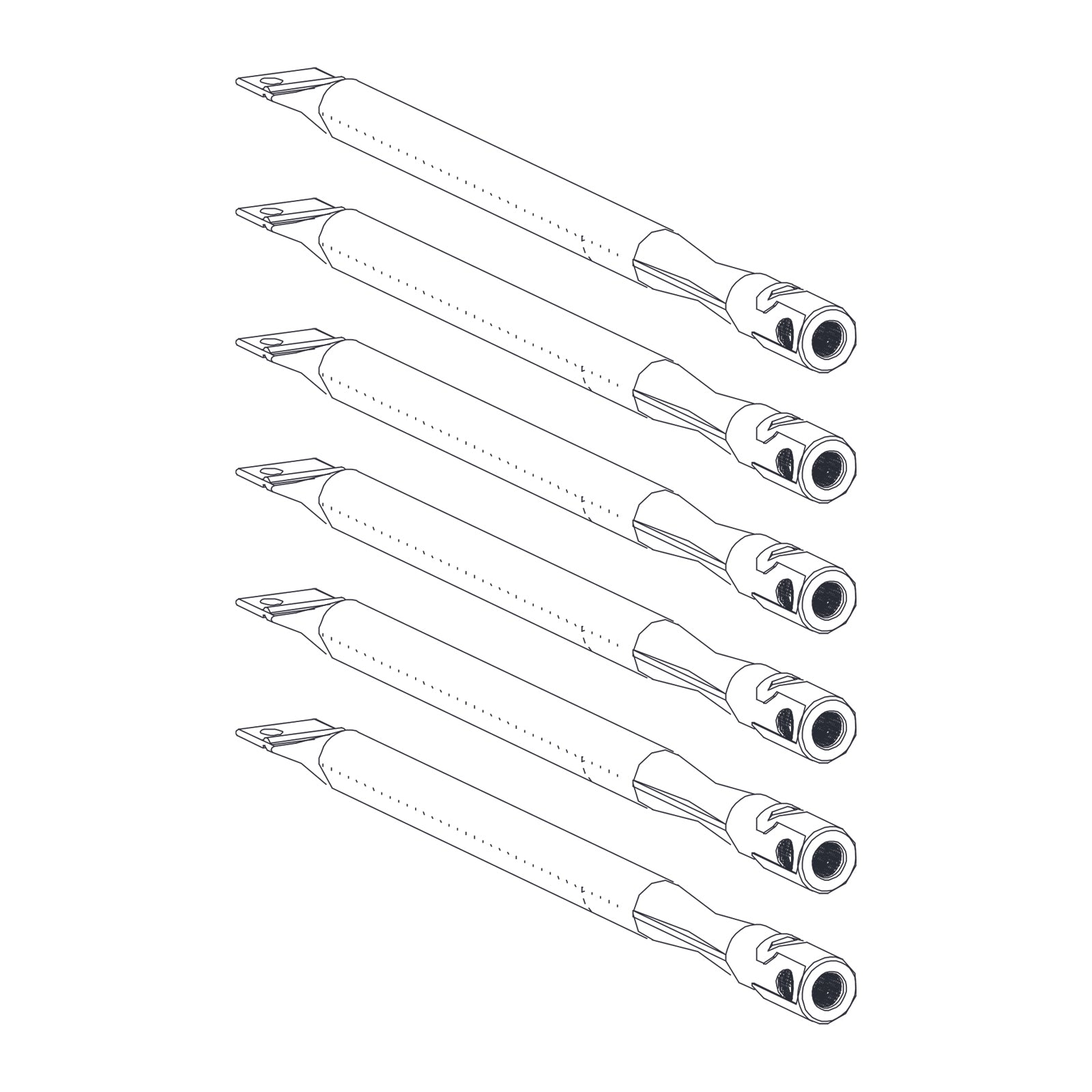 BASIC 6+1 6er-Set Brennrohre (6x Nr. BR01)
