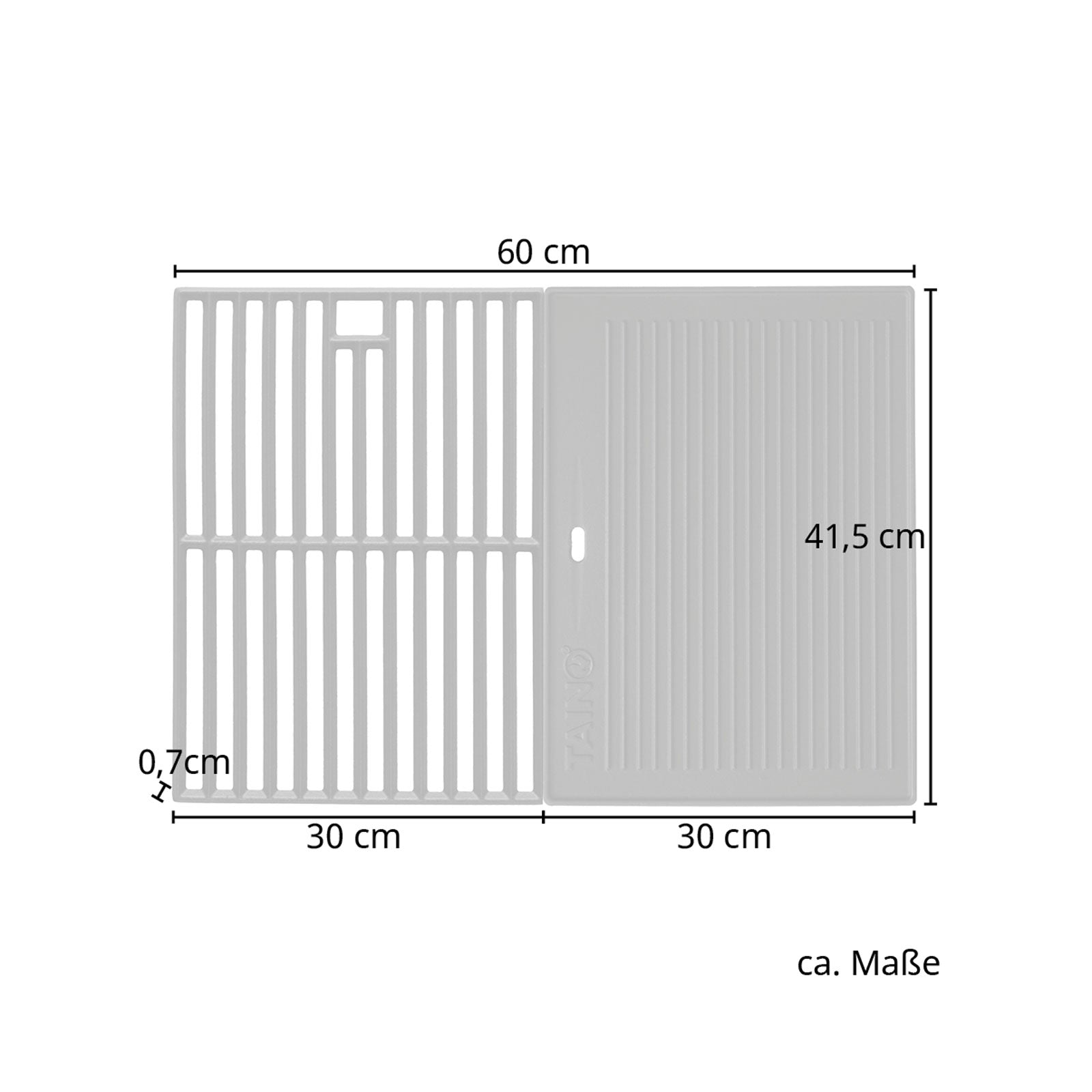 Grillrost + Grillplatte Set für RED 4+1 Gasgrill