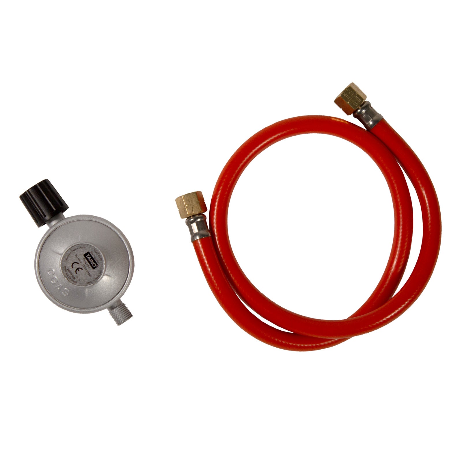 Gasdruckminderer Gaskartusche 7/16" auf 1/4" LH 50 mbar 2