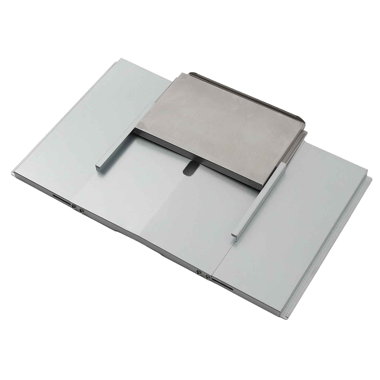 Fettwanne für Gasgrills - Ansicht von unten die Fettauffangschale liegt ausgezogen in einer Schiene