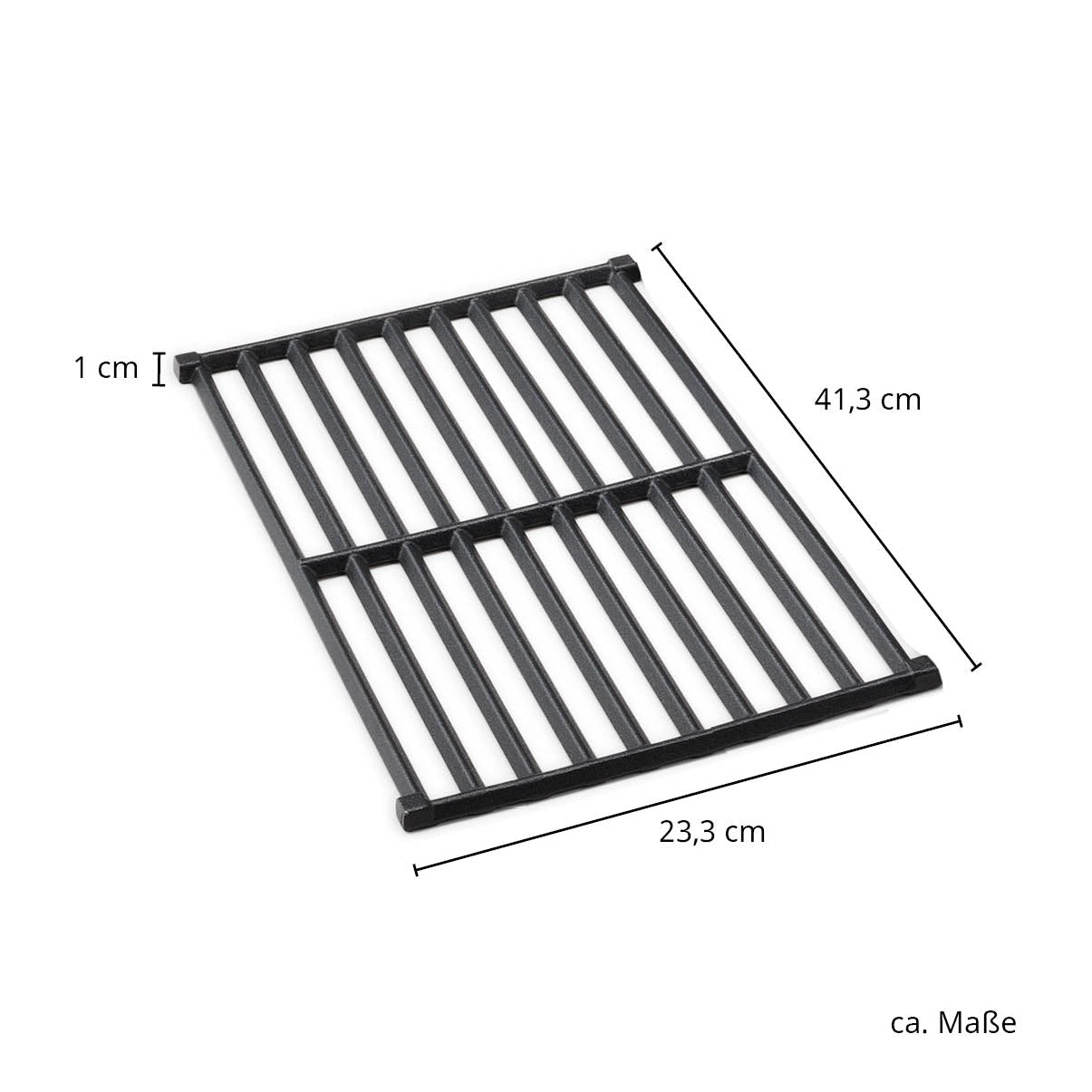Gusseisen Grillrost 42 x 24 cm - Maße