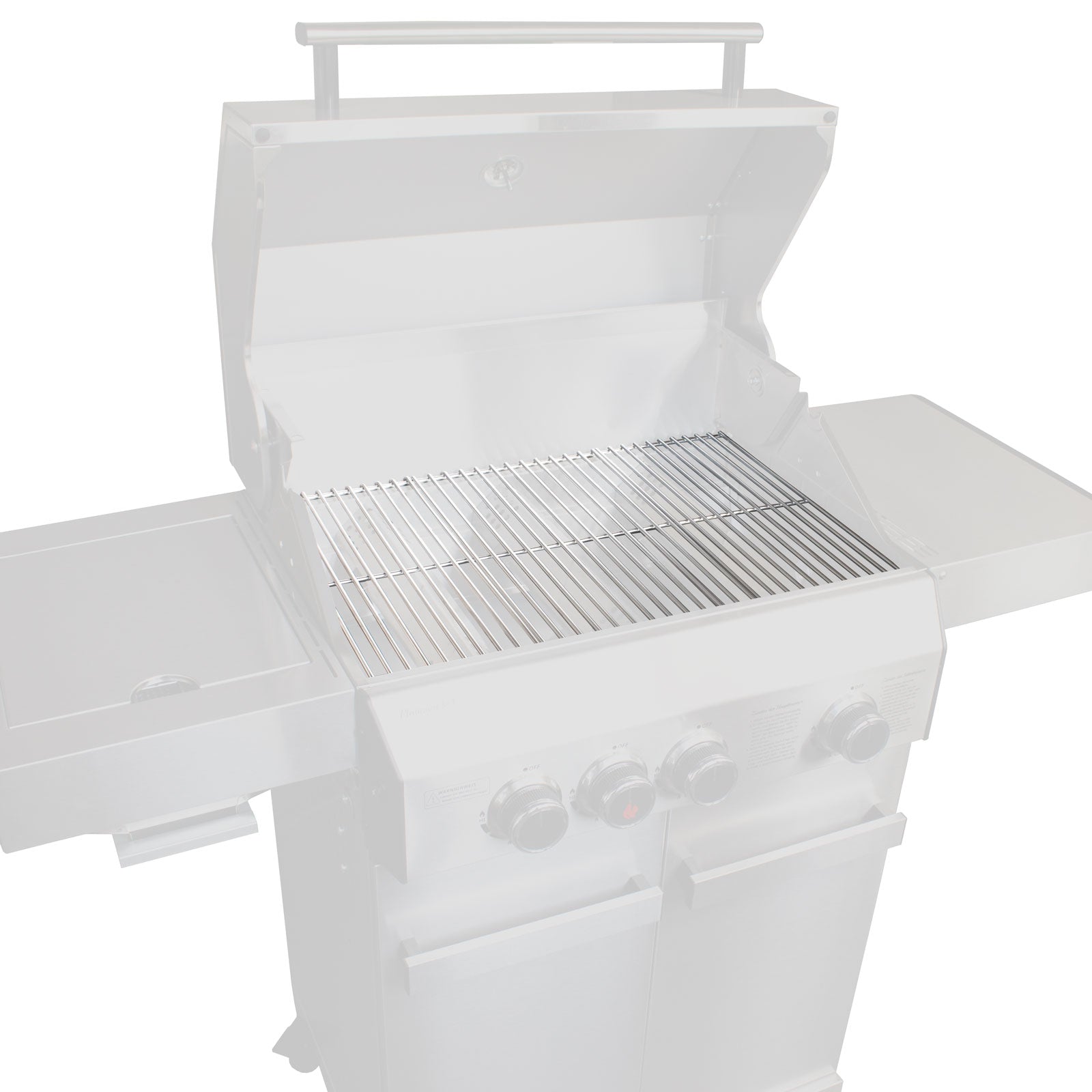 Der Edelstahlrost ist in den TAINO PLATINUM 3+1 Gasgrill eingelegt