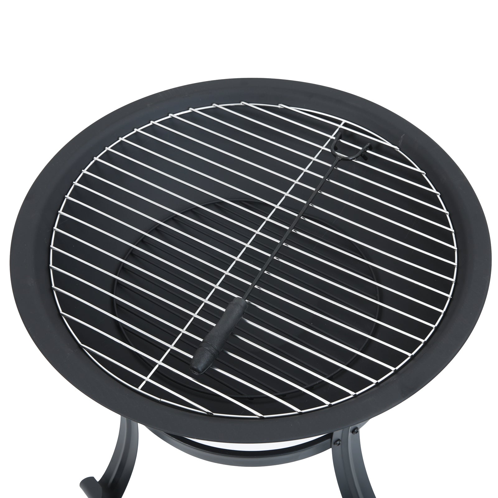 TAINO Feuerschale mit Grill und Funkenschutz - ohne Deckel