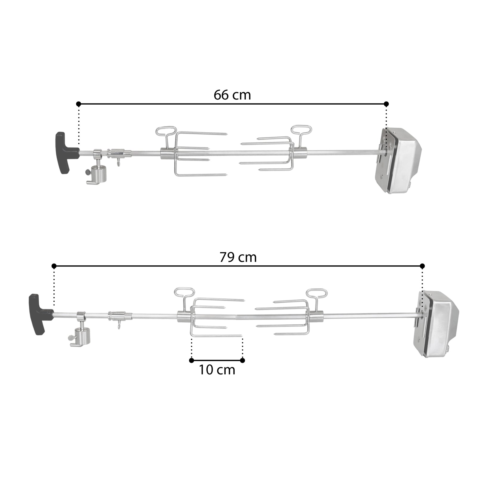 TAINO Universal Drehspieß für Gasgrill 2-Brenner 3-Brenner - Maße