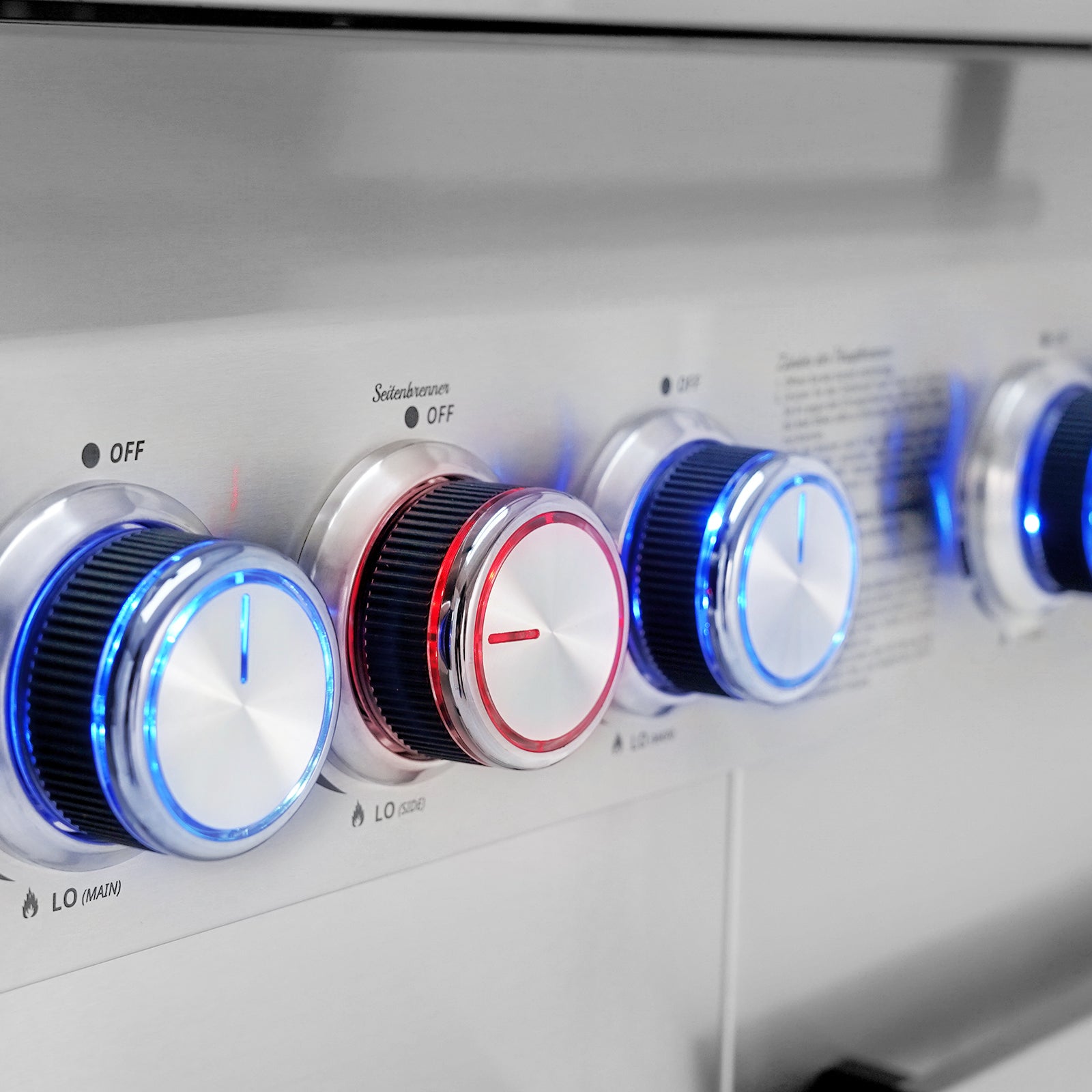 TAINO PLATINUM YAMARA 4+2 Edelstahl Gasgrill 4-Brenner Spar-Angebot mit Abdeckhaube - Drehregler mit LED-Beleuchtung