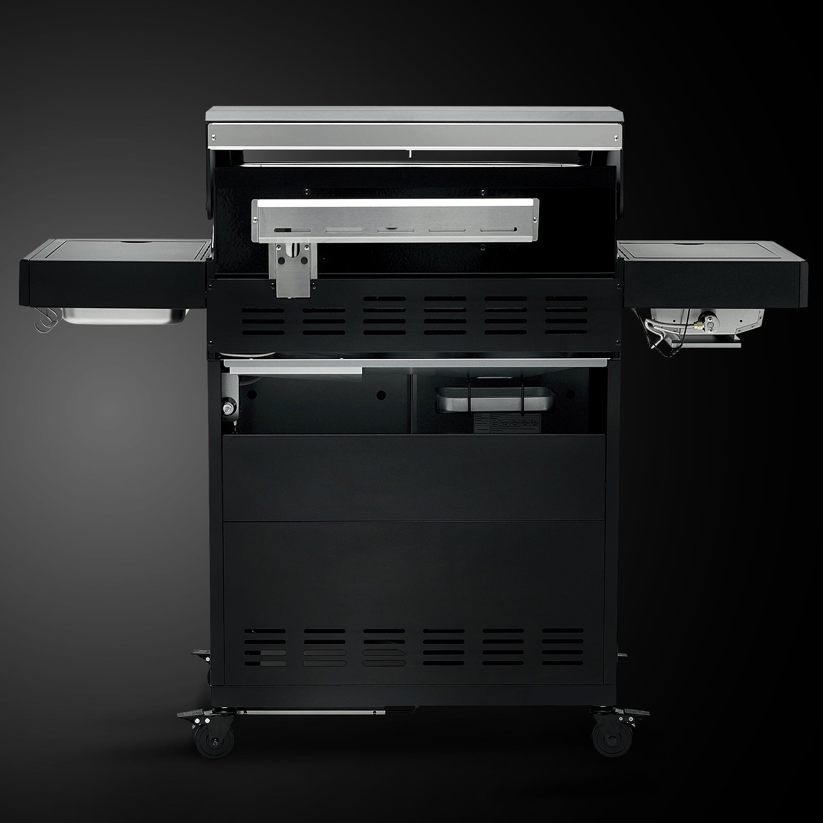 TAINO PLATINUM YAMARA DARK 4+2 Gasgrill 4-Brenner Spar-Angebot mit Abdeckhaube - Rückansicht