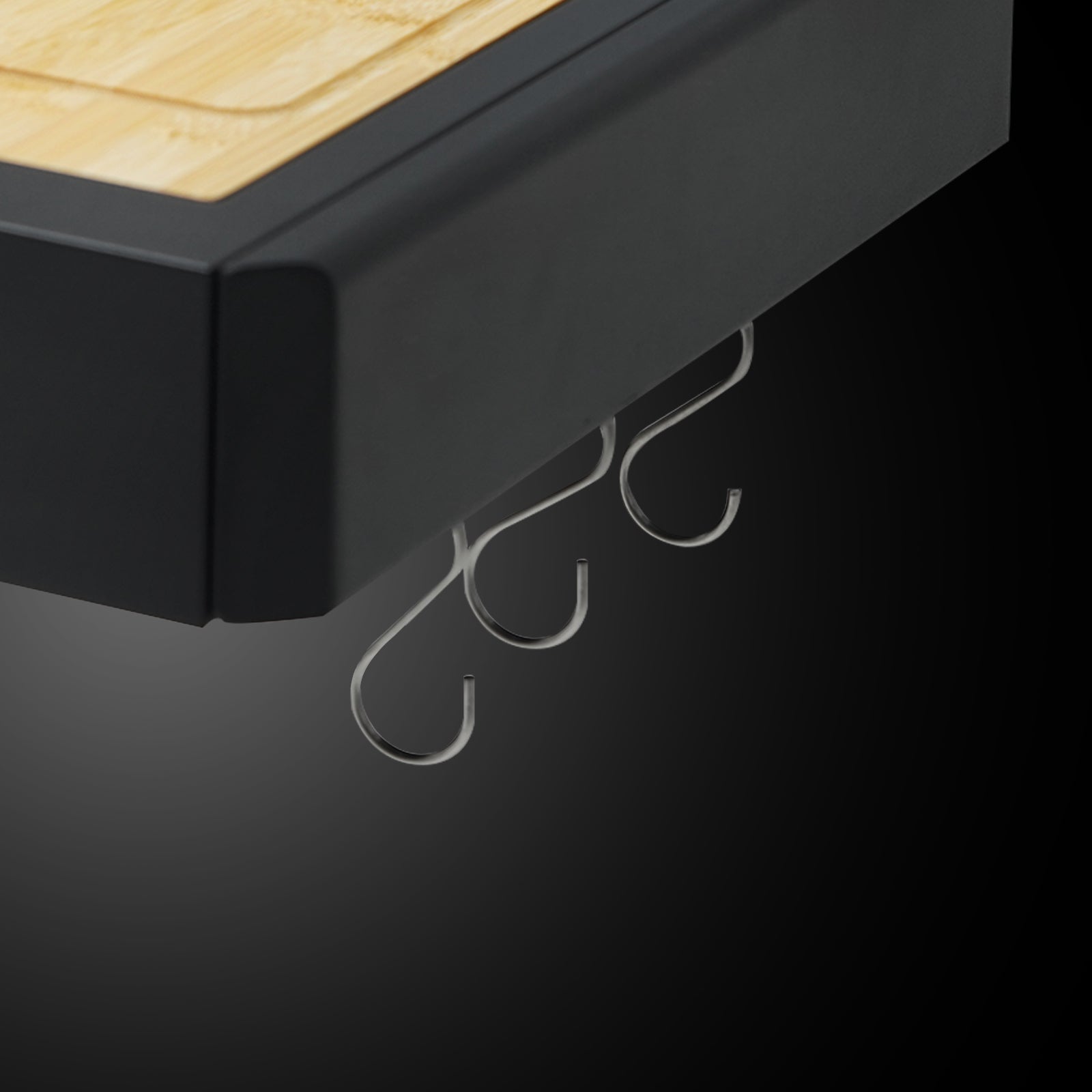 TAINO PLATINUM YAMARA DARK 4+2 Gas Grill 4-Brenner - Detail Haken am Seitentisch