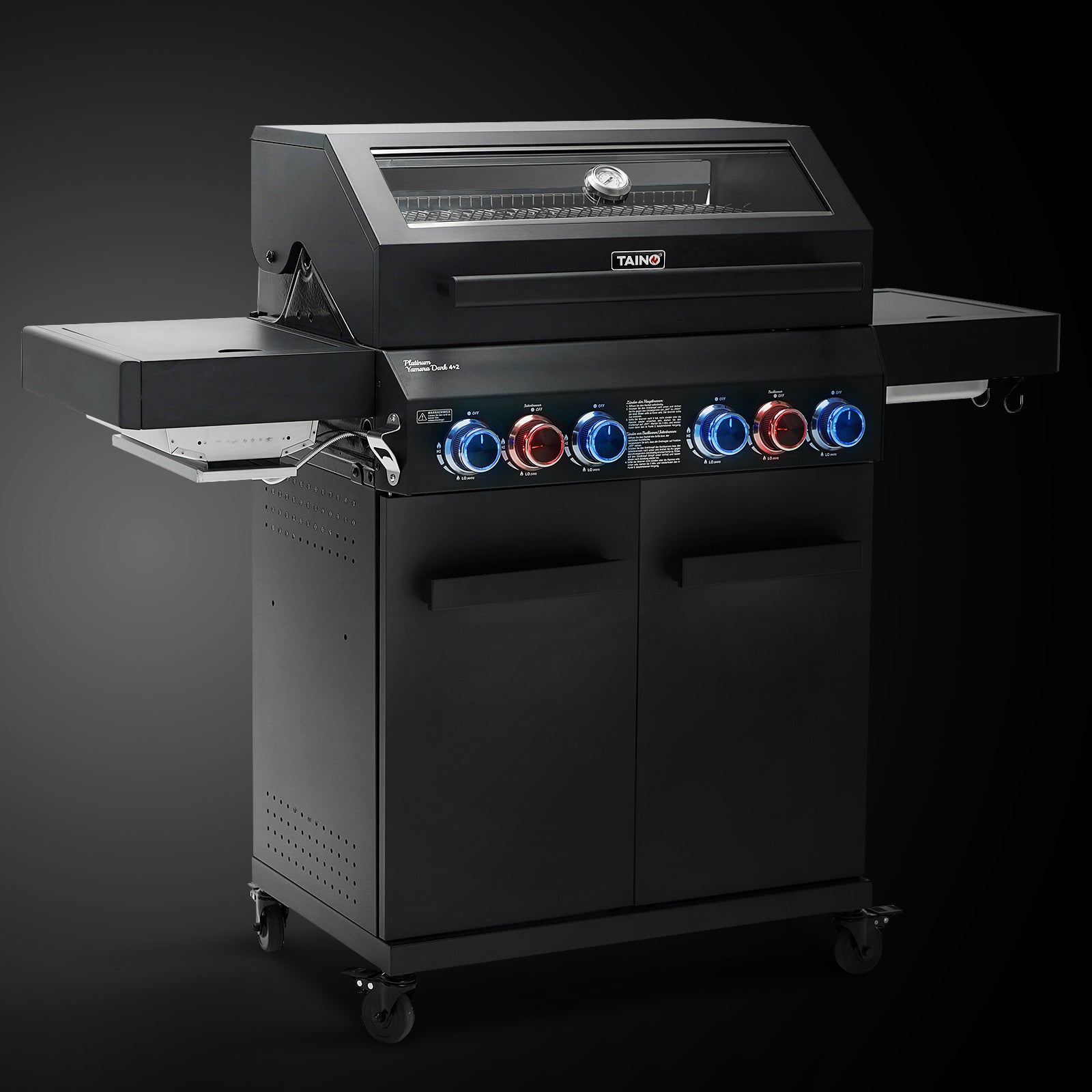 TAINO PLATINUM YAMARA DARK 4+2 Gas Grill 4-Brenner - frontal schräg