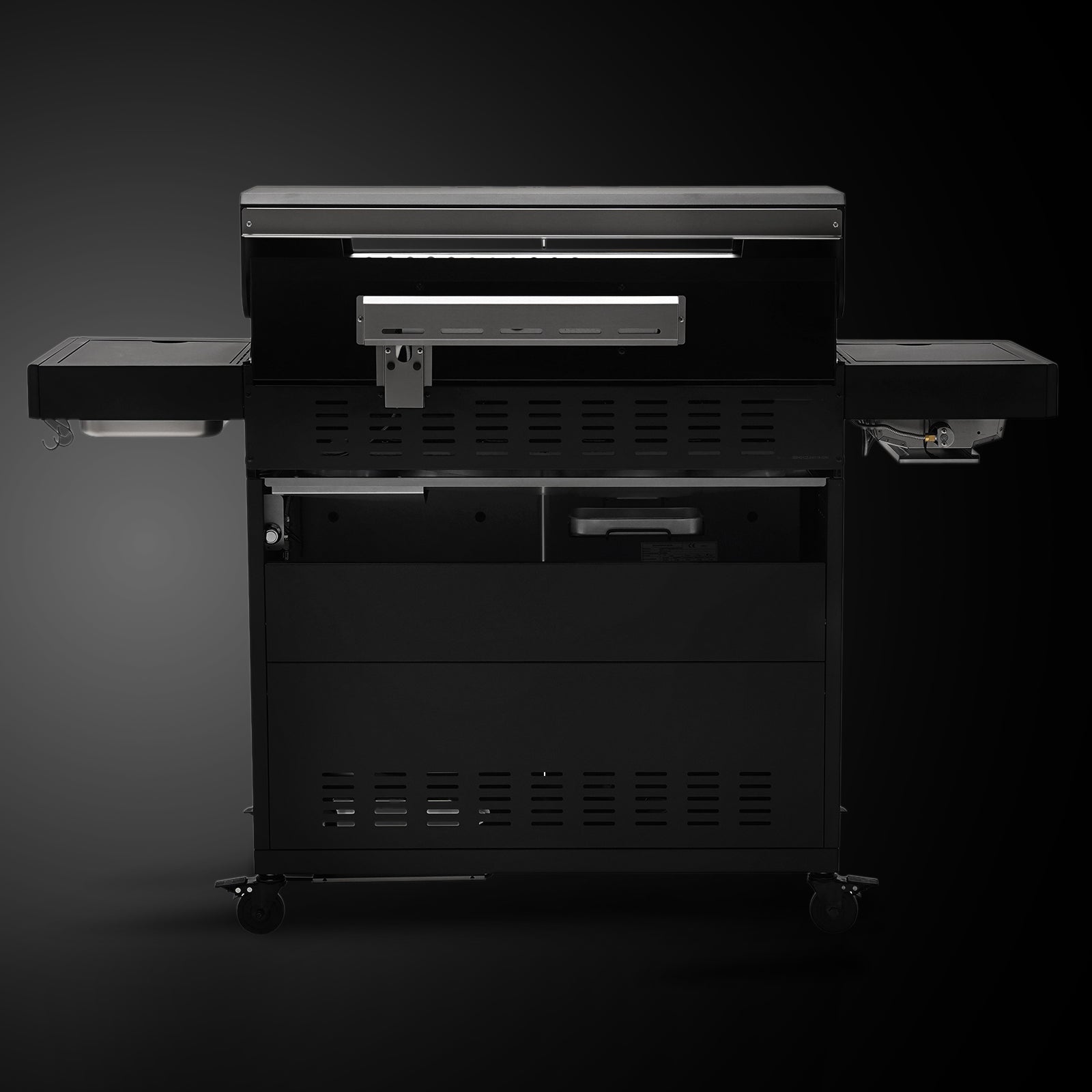 TAINO PLATINUM YAMARA DARK 6+2 Gasgrill 6-Brenner Spar-Angebot mit Abdeckhaube - Rückansicht