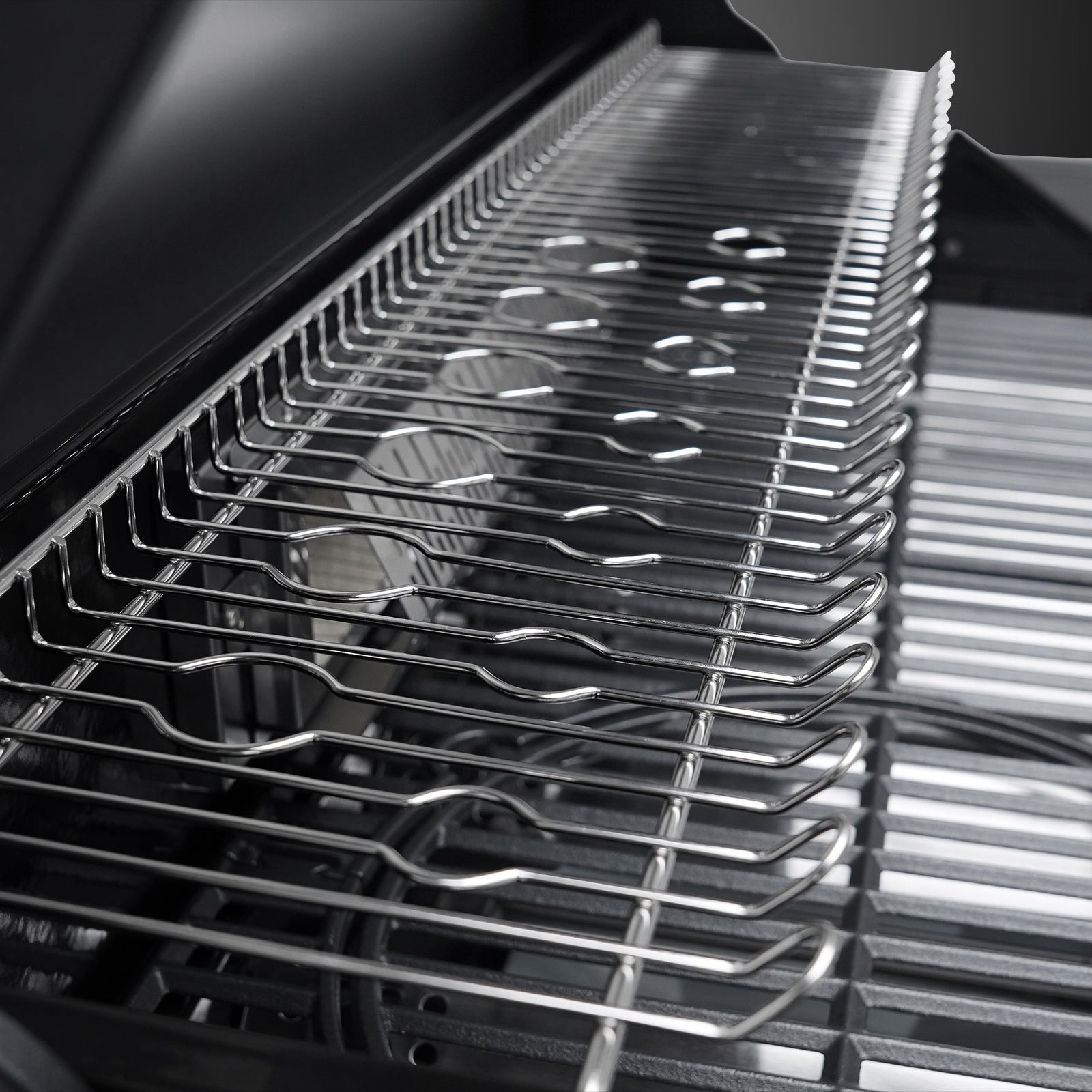TAINO PLATINUM YAMARA DARK 6+2 Gas Grill 6-Brenner - Detail Heckbrenner Drumstick-Halter