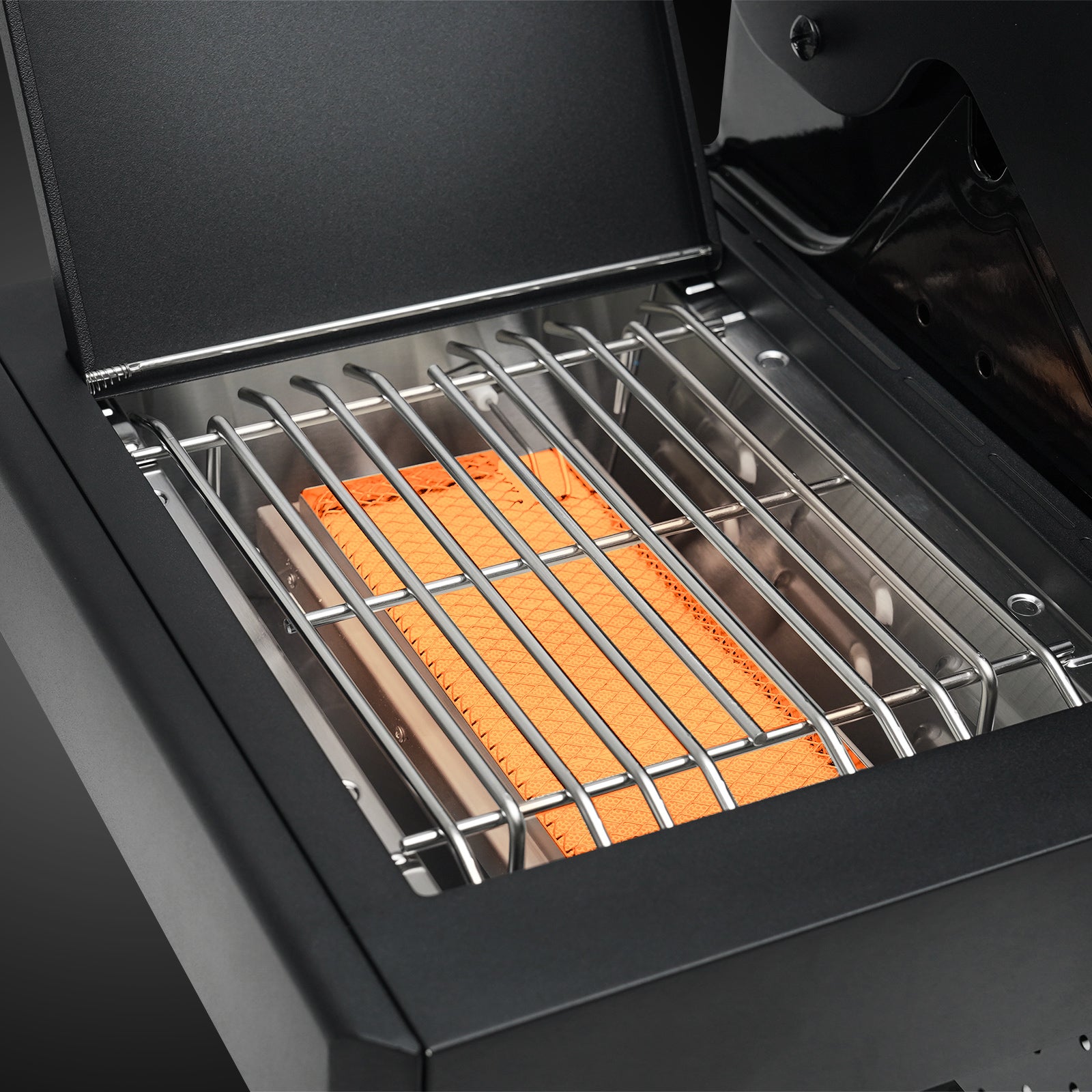 TAINO PLATINUM YAMARA DARK 6+2 Gas Grill 6-Brenner - Seitenbrenner rotglühend