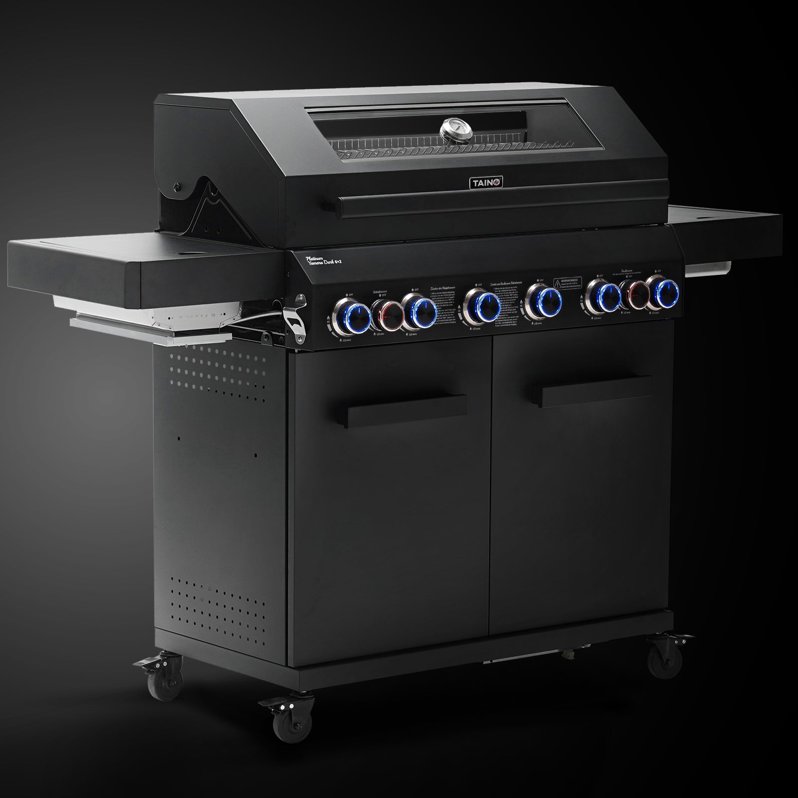 TAINO PLATINUM YAMARA DARK 6+2 Gas Grill 6-Brenner - schräg frontal