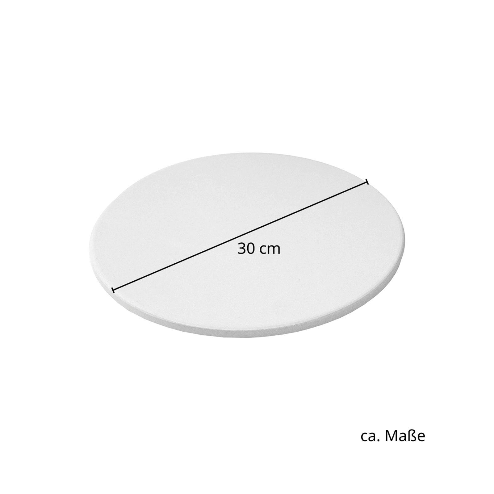 Durchmesser des Pizzasteins: 30 cm