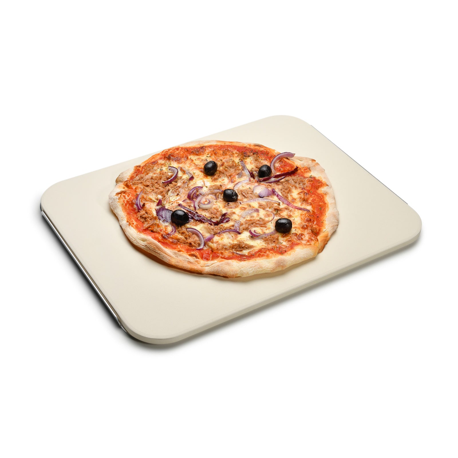 Set Pizzastein mit Blech + Pizzaschneider + Schieber