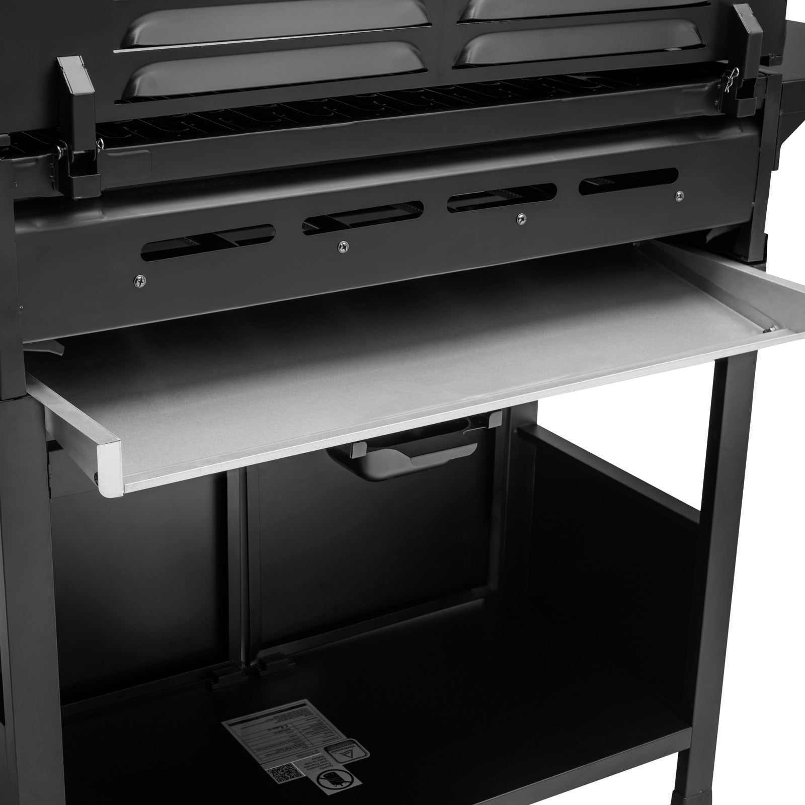 TAINO Basic 6+1 Gasgrill 6-Brenner Ansicht von hinten mit herausziehbarer Fettwanne