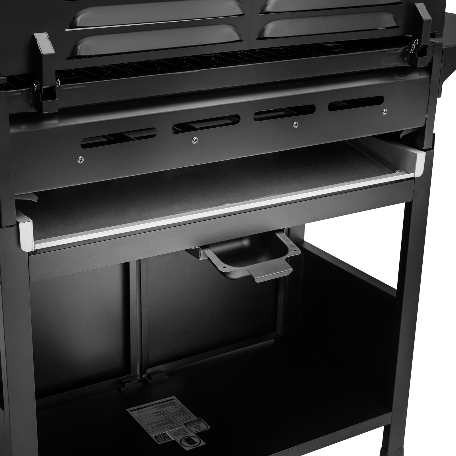 TAINO Basic 6+1 Gasgrill 6-Brenner Rückansicht mit Fettauffangschale