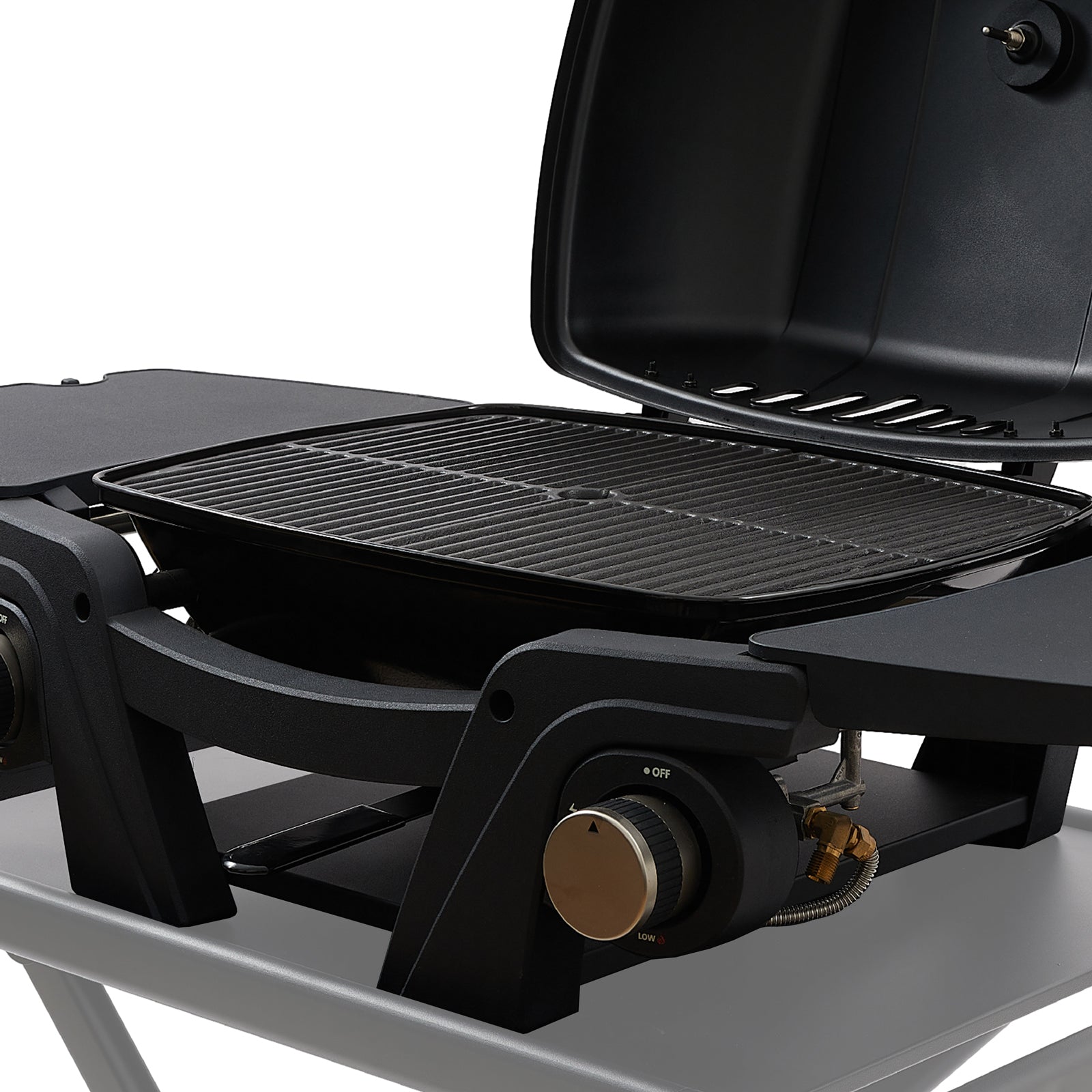 TAINO MAHTO Gas Tischgrill - Detailansicht emaillierter Grillrost