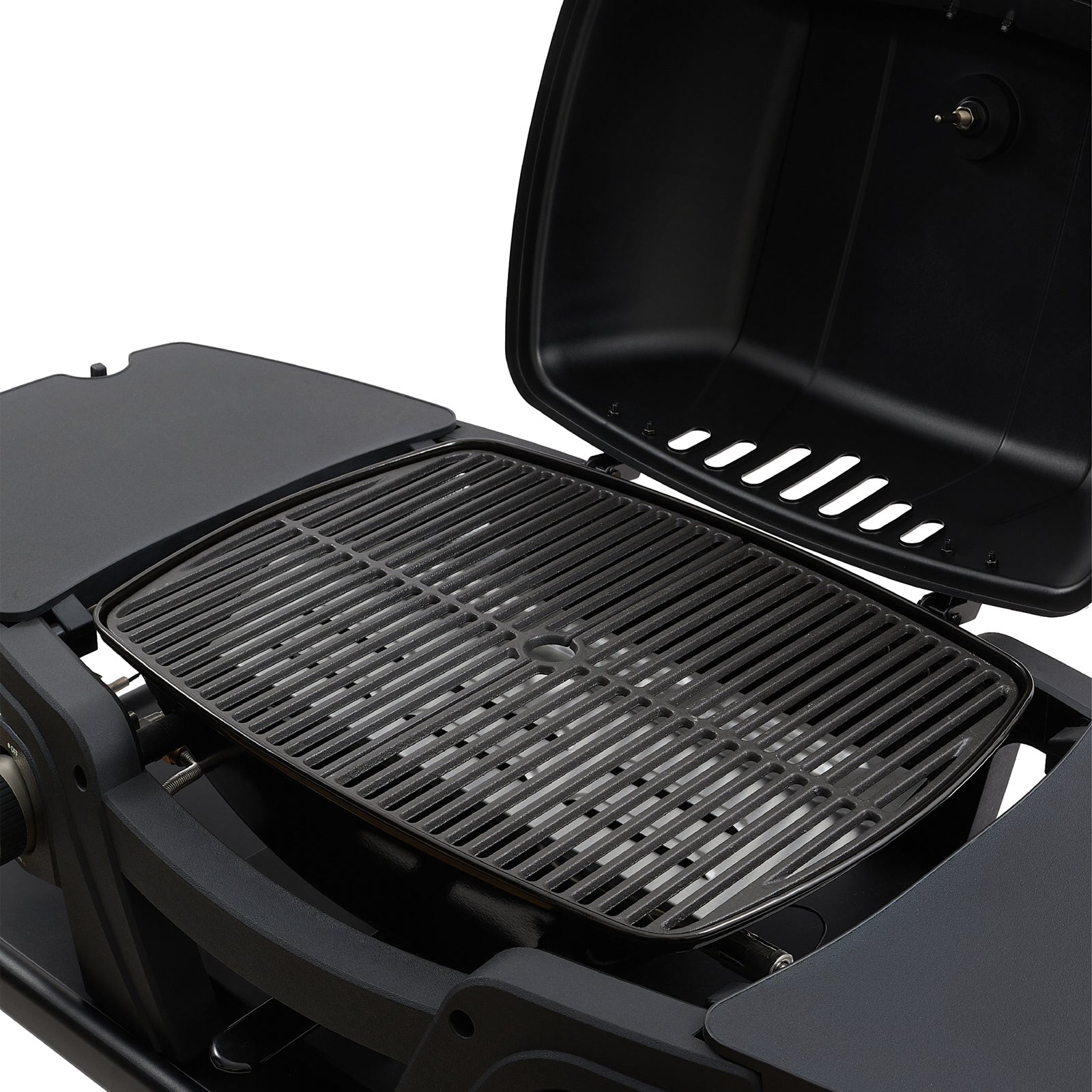 TAINO MAHTO Gas Tischgrill - Detailansicht Garraum mit 2 Gussrosten
