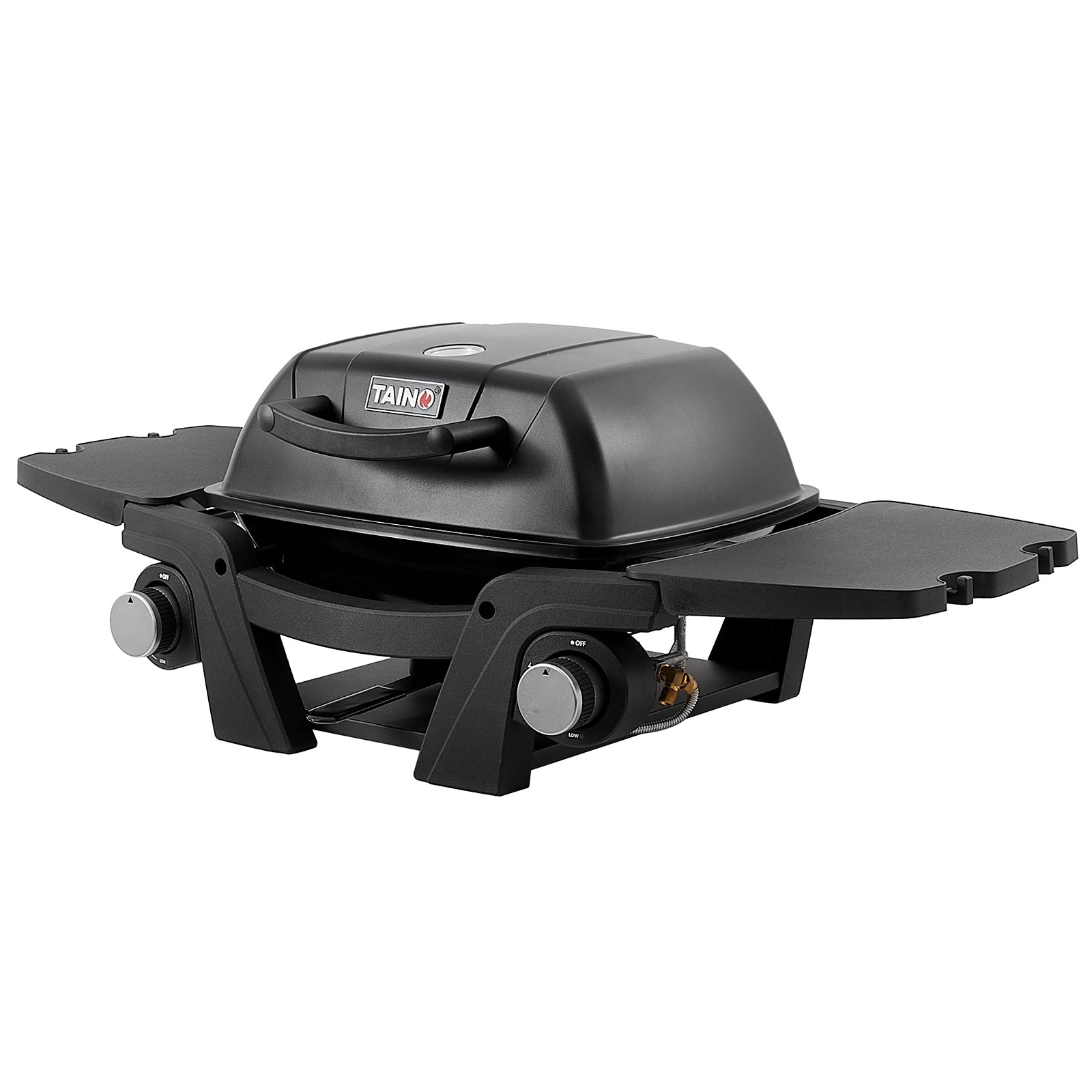 TAINO MAHTO Gas Tischgrill mit Deckel und Seitentisch