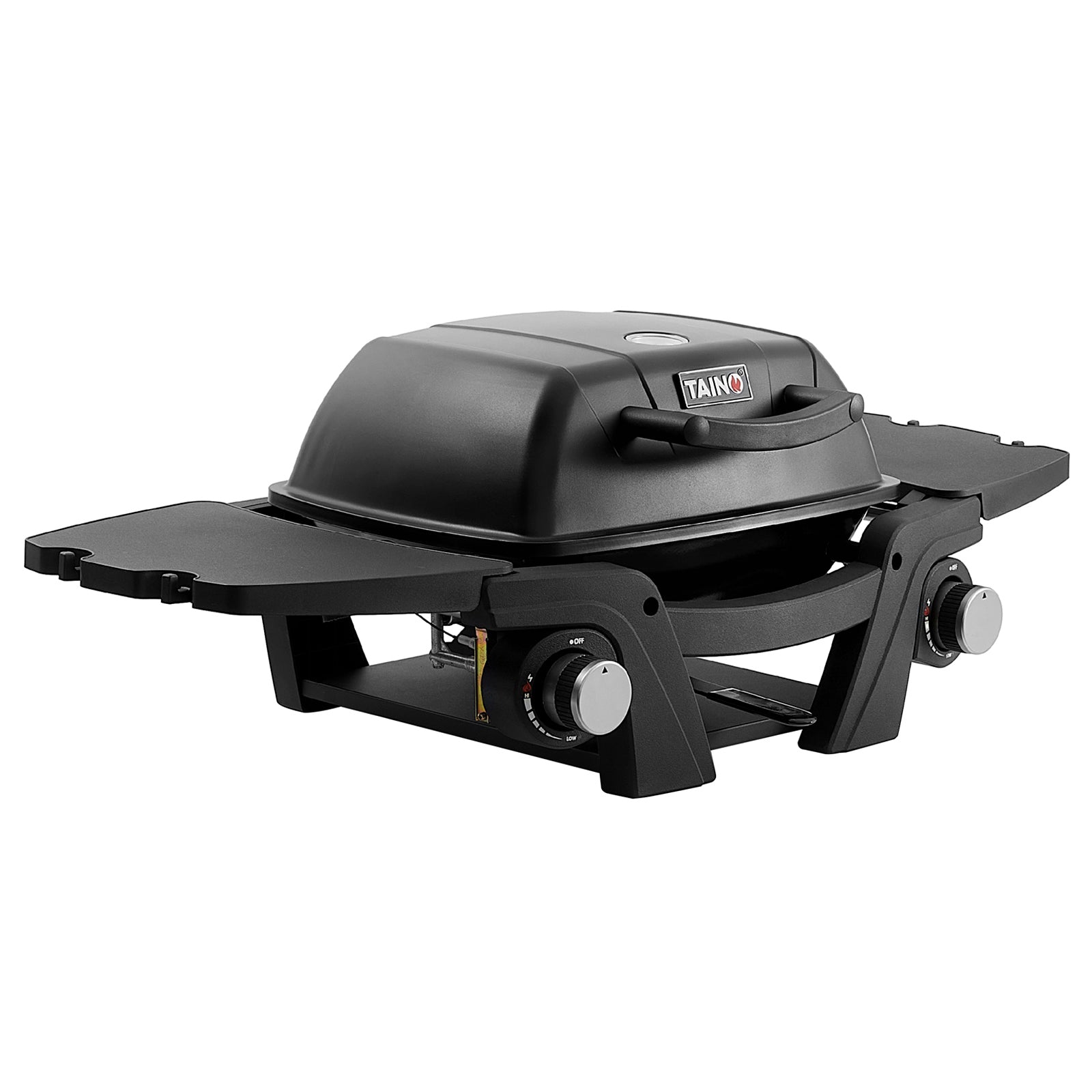 TAINO MAHTO Gas Tischgrill mit Deckel und Seitentisch 2