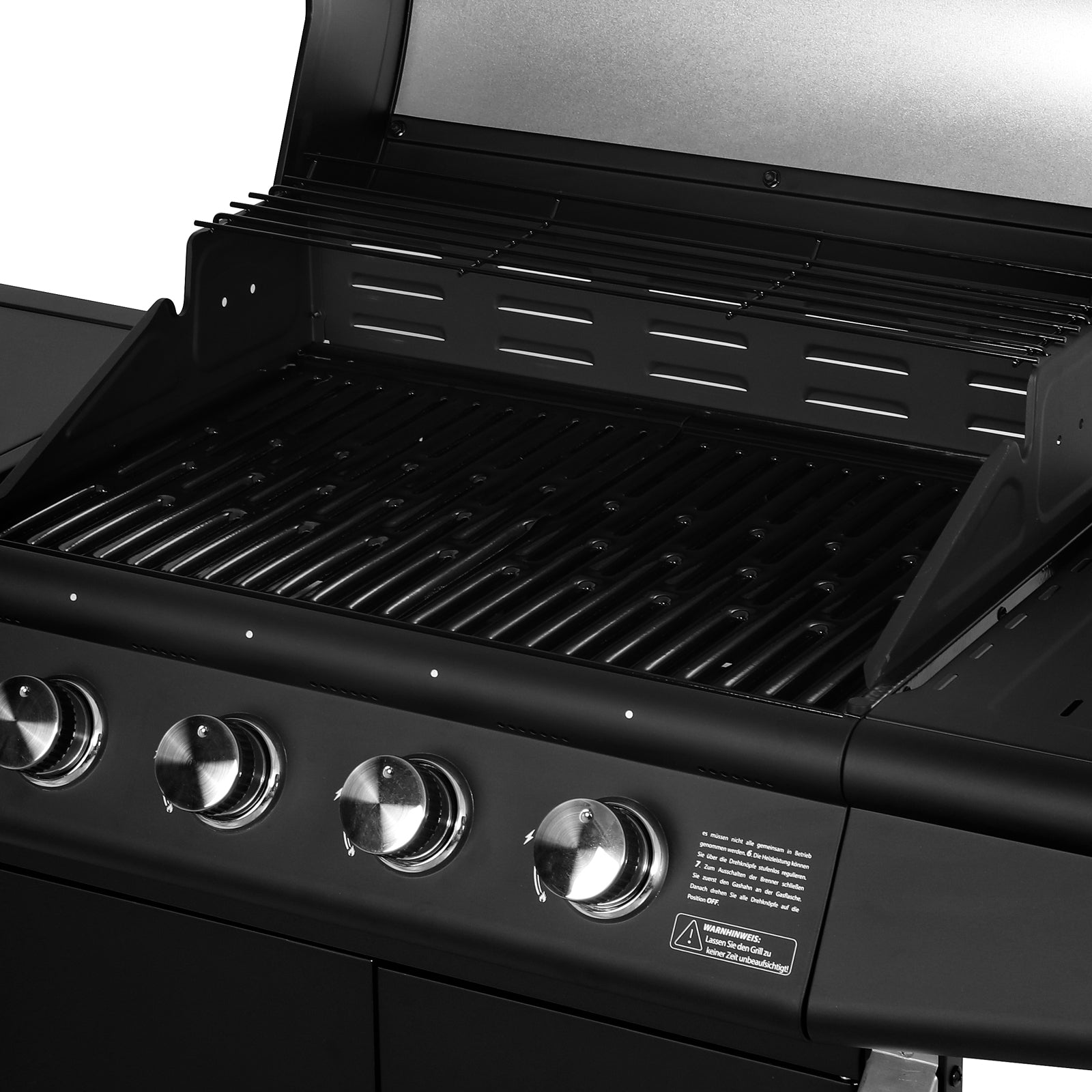 TAINO Red 4+1 - 4-Brenner Gasgrill mit Kochplatte - Detailansicht Garraum