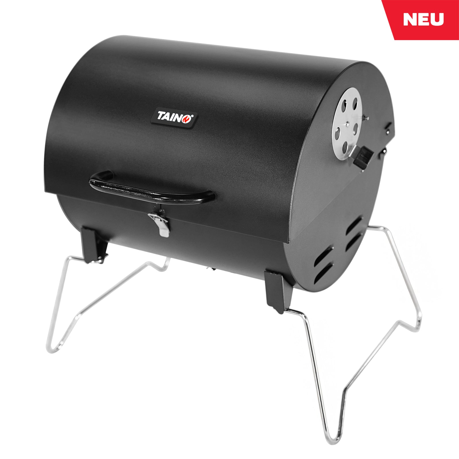 Tischgrill CHAROX in Schrägansicht mit geschlossenem Deckel