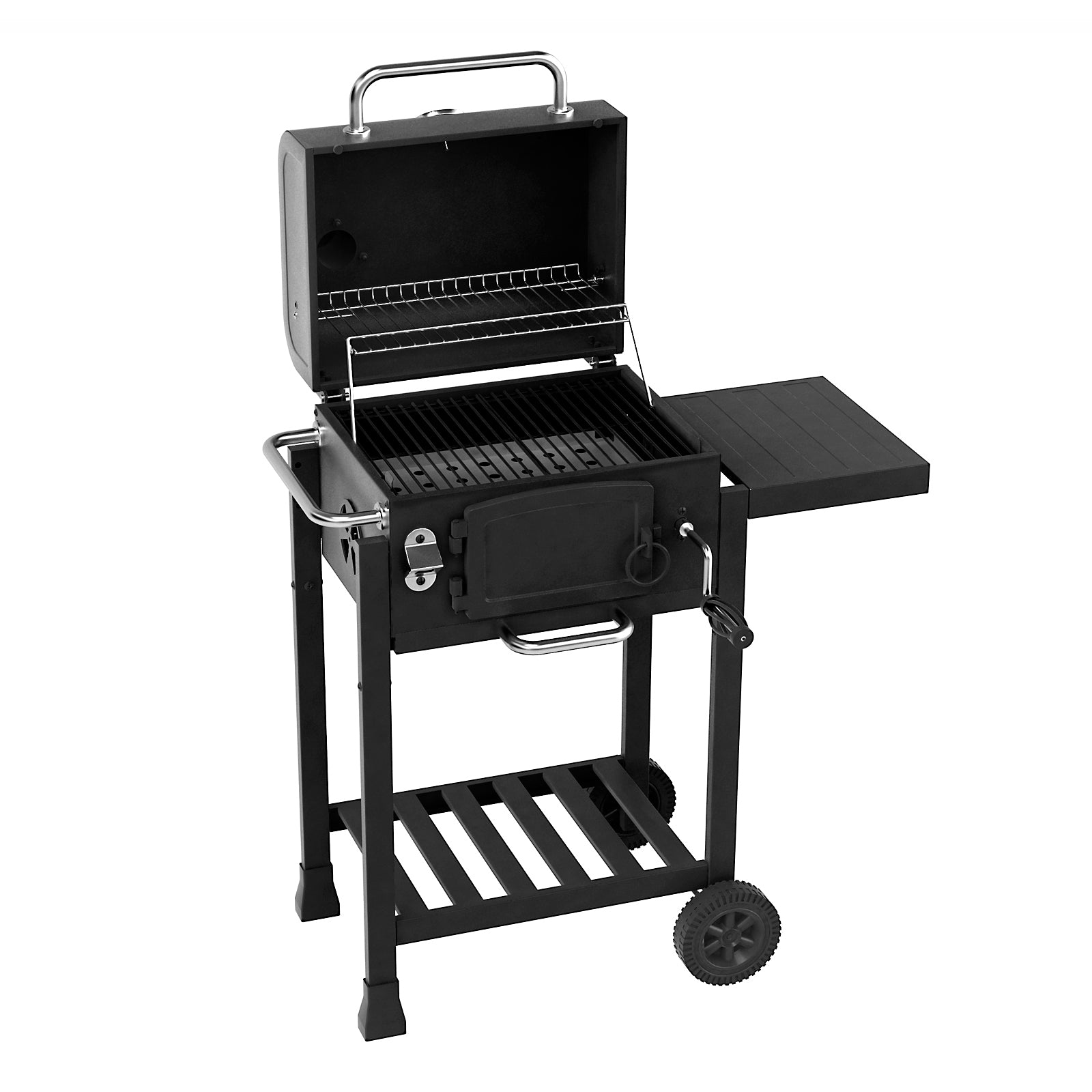 TAINO HERO Holzkohlegrill von oben mit Deckel offen