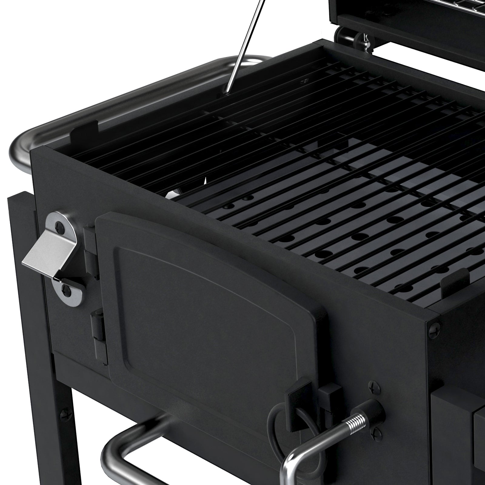 TAINO HERO Holzkohlegrill Detailansicht porzellanbeschichteter Grillrost