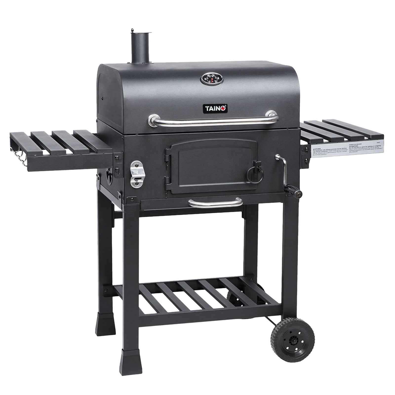 Holzkohlegrill mit Deckel und Kamin TAINO HERO XL - Frontal