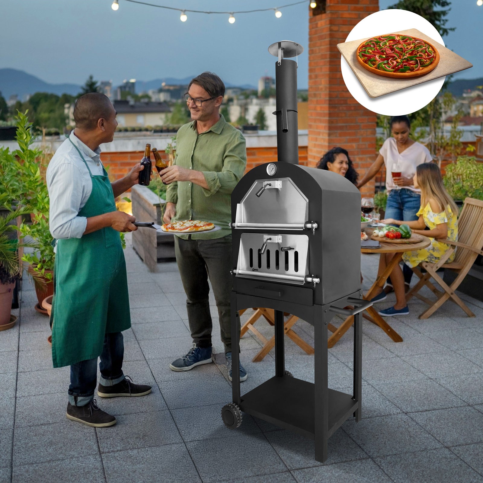 TAINO Outdoor Pizzaofen - Grillofen für den Garten - Ambiente 2