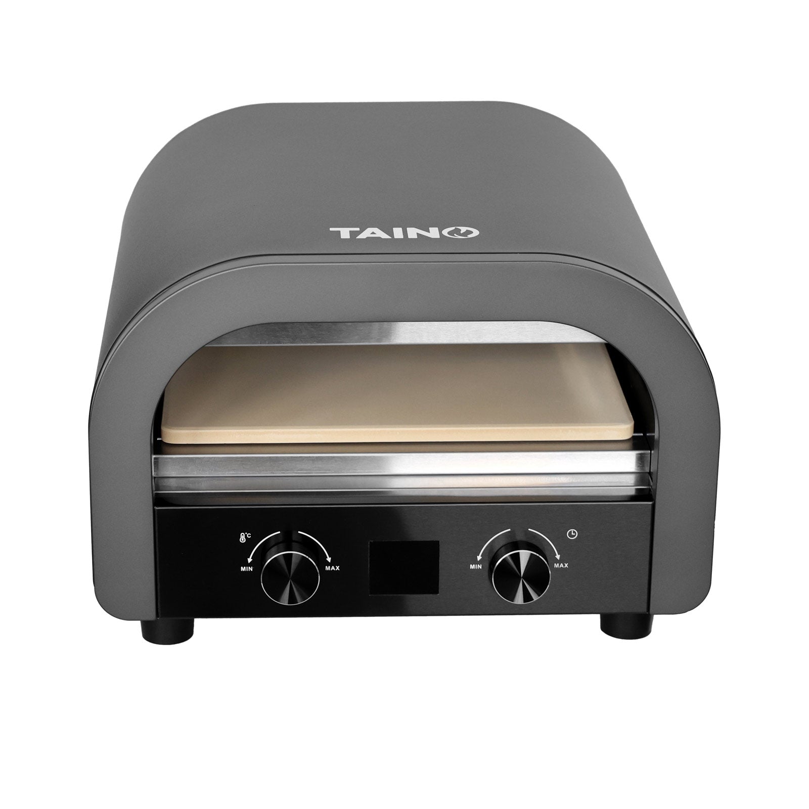 TAINO Elektrischer Pizzaofen für zuhause - Ofenfach offen mit Pizzastein