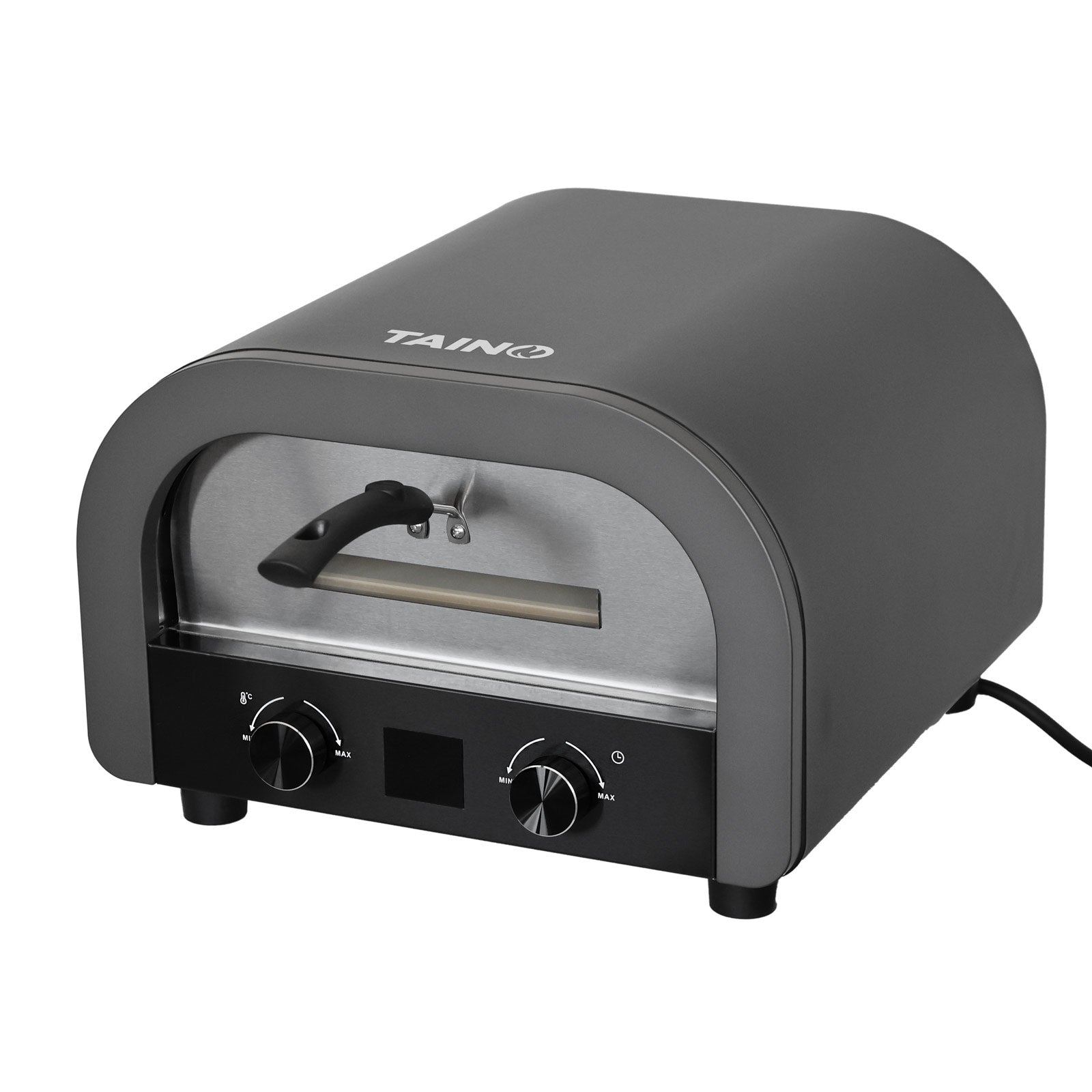 TAINO Elektrischer Pizzaofen für zuhause - Ofenklappe mit Griff