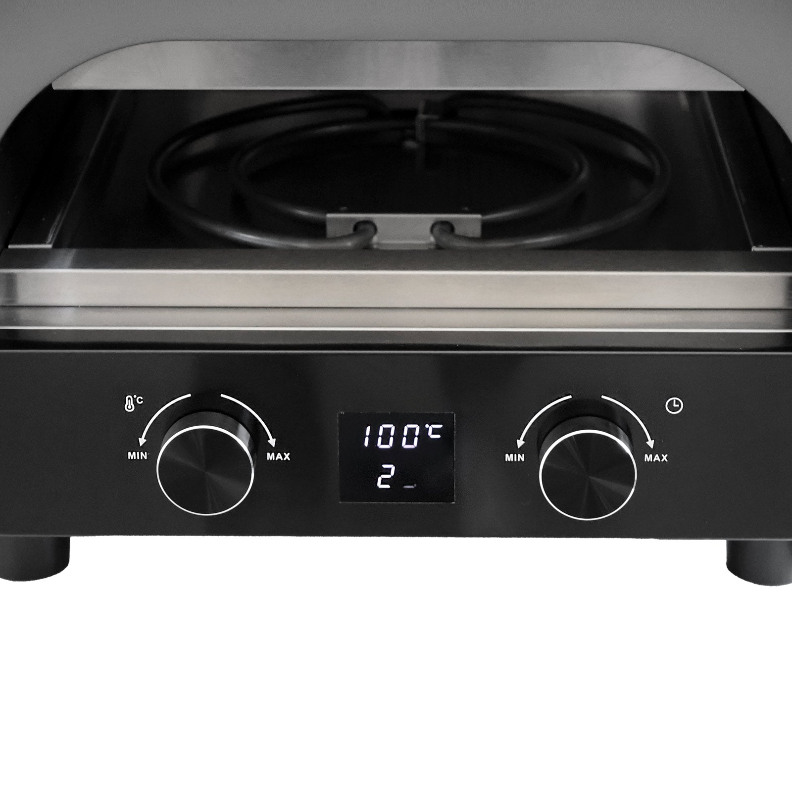 TAINO Elektrischer Pizzaofen für zuhause - LED Display mit Drehregler