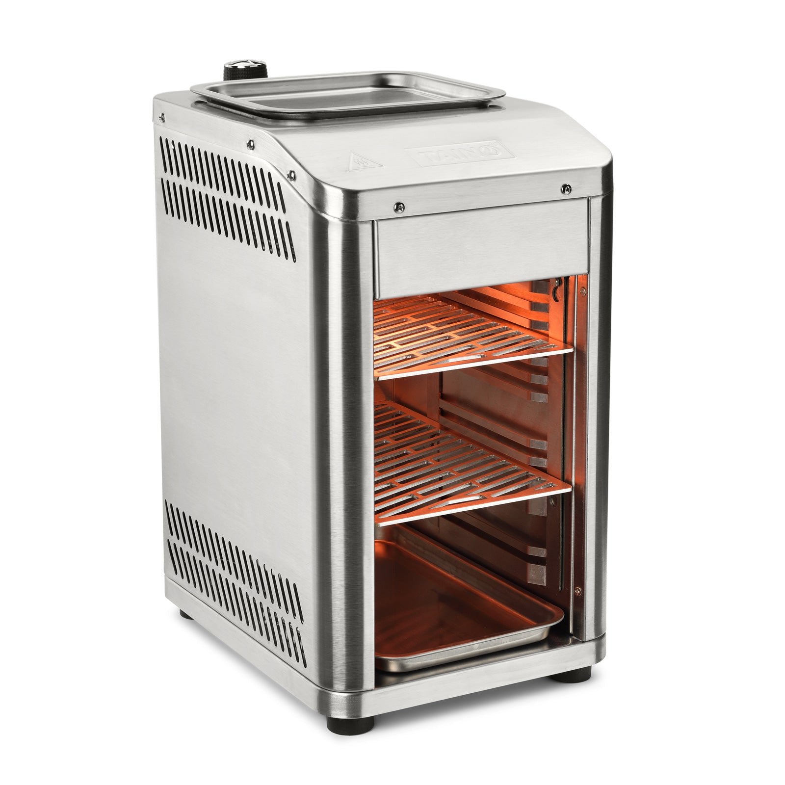 TAINO Design Beefer Oberhitzegrill Edelstahl Keramik Brenner 800 Grad - Totale