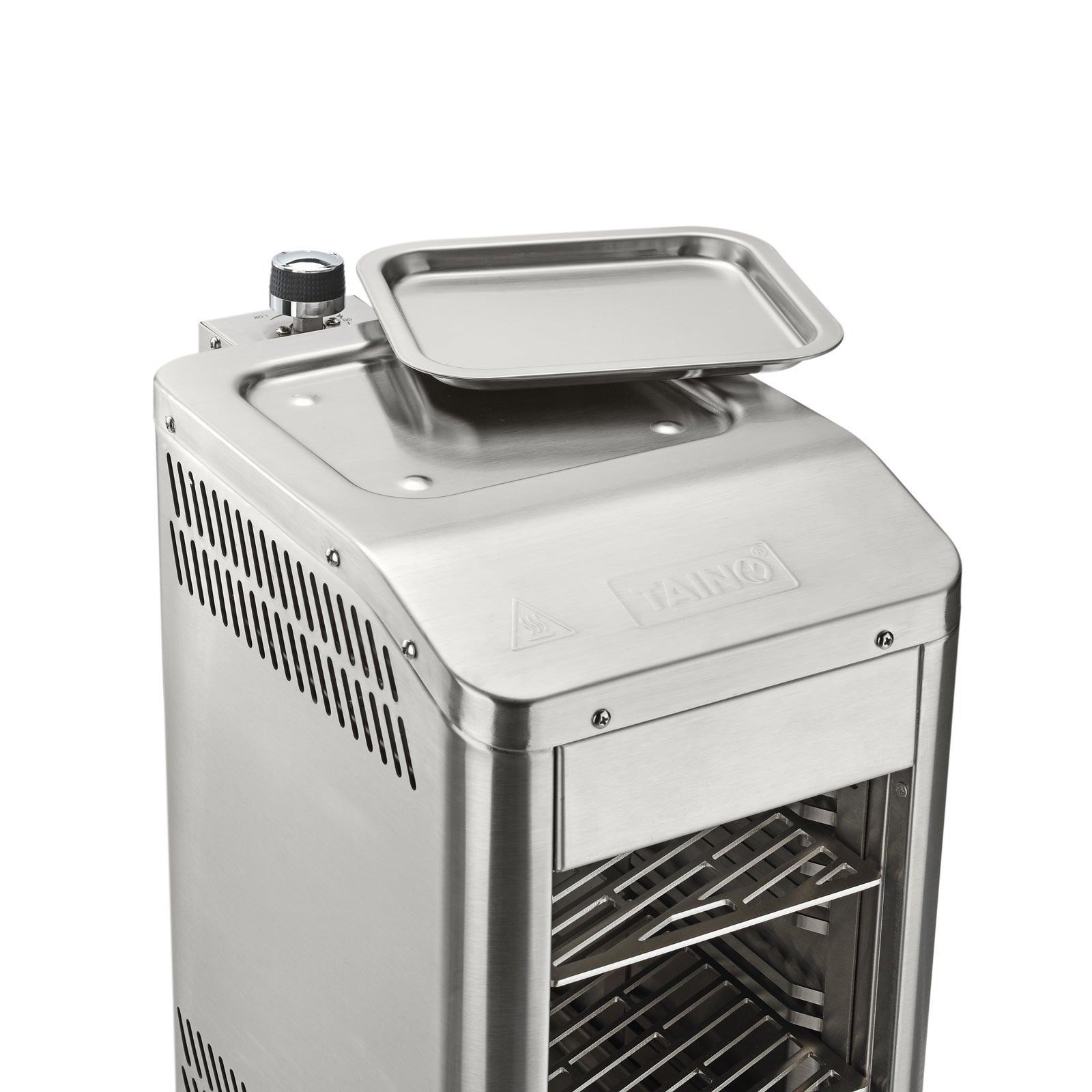 TAINO Design Beefer Oberhitzegrill Edelstahl Keramik Brenner 800 Grad - Servierplatte 2