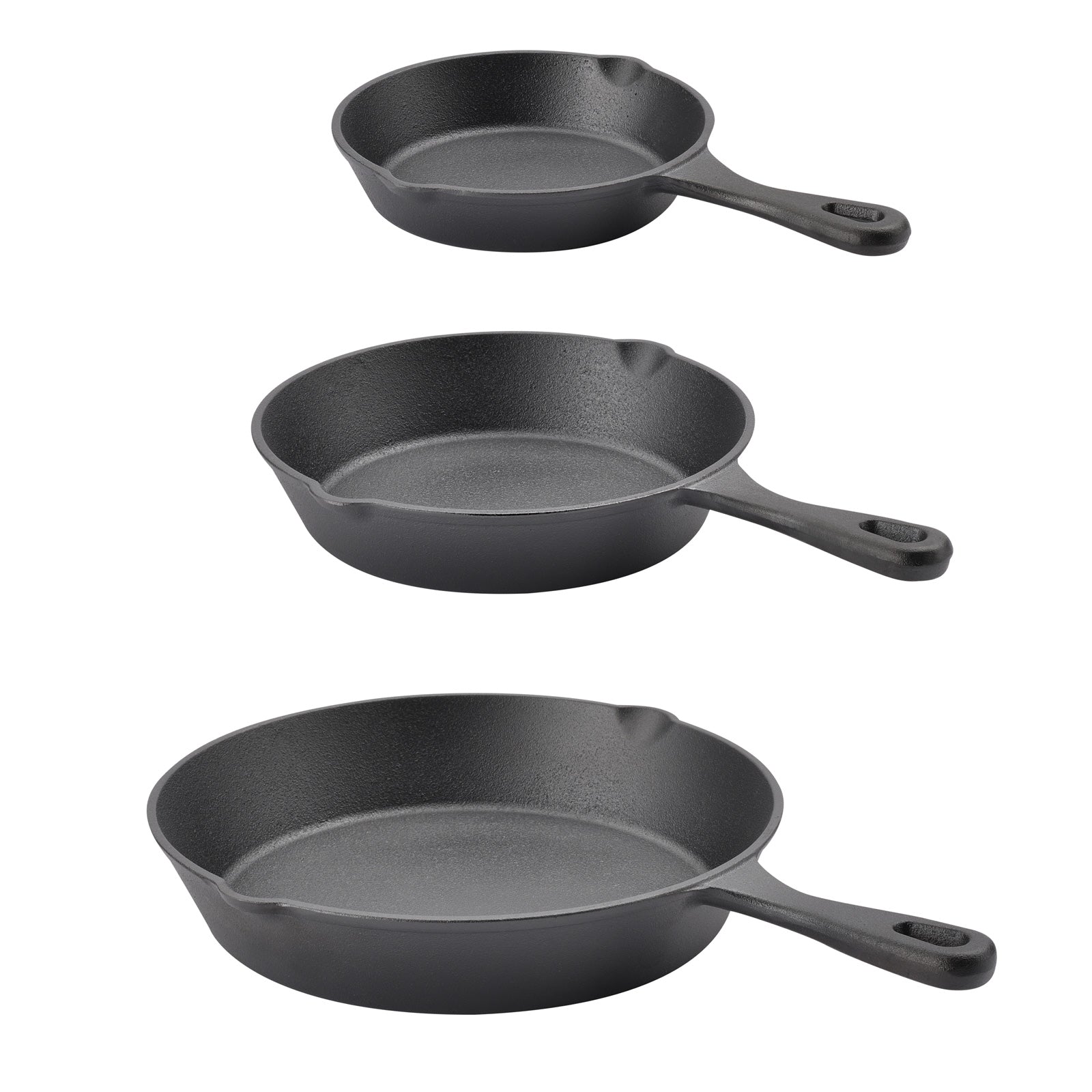 Gusseisen Pfannen 3er Set