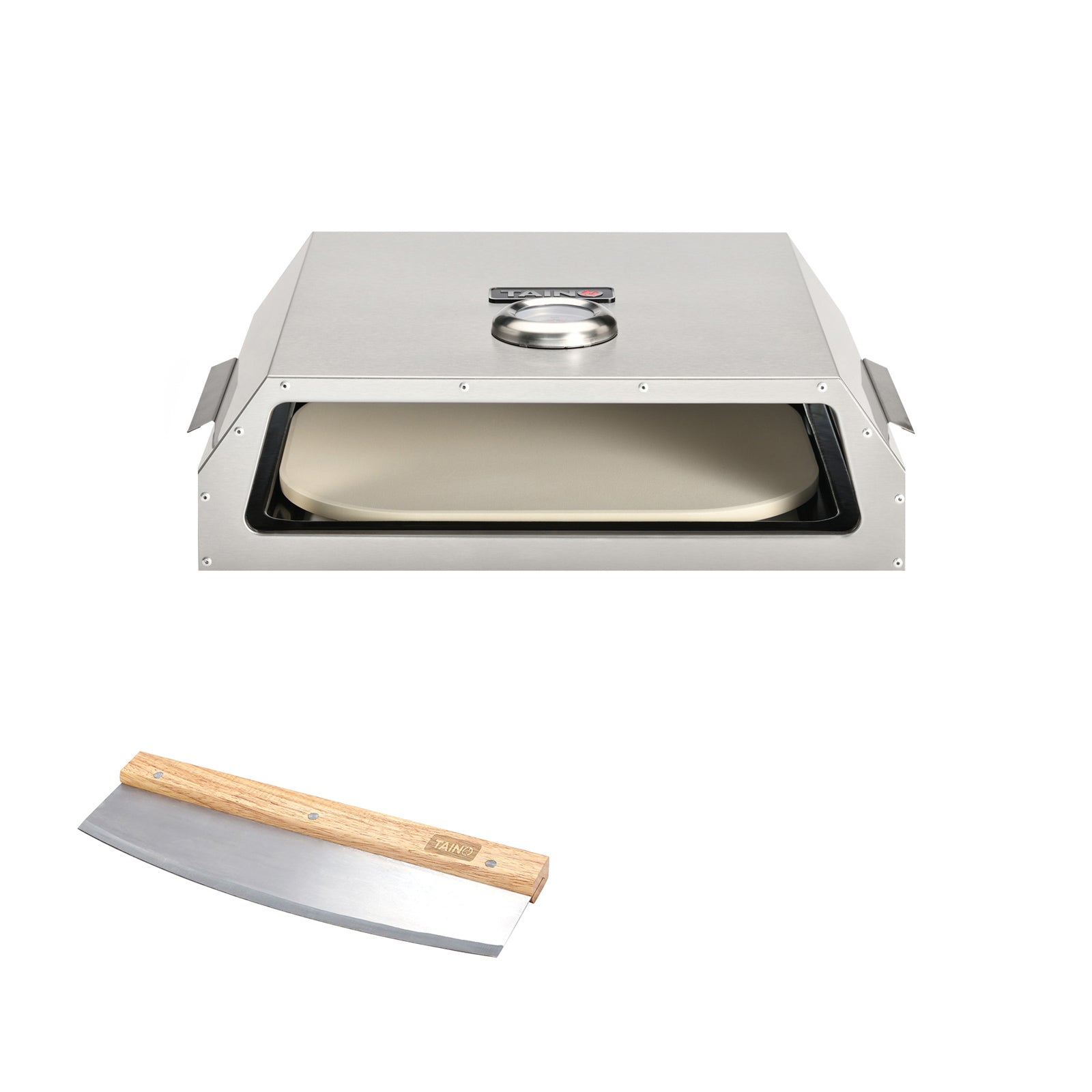 Set Pizzabox Edelstahl + Pizzaschneider (93568+90099)