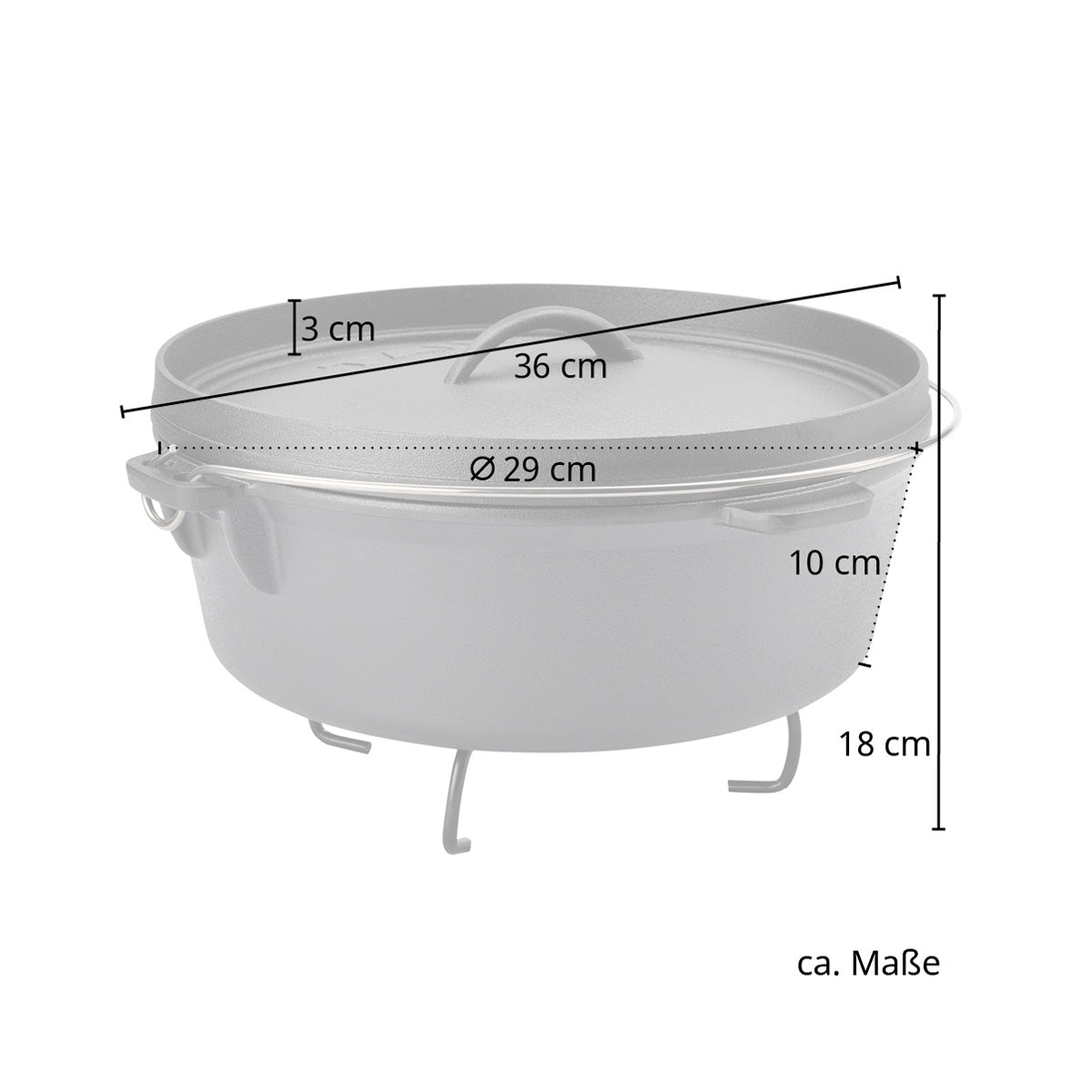 Set Dutch Oven 6L + Handschuhe