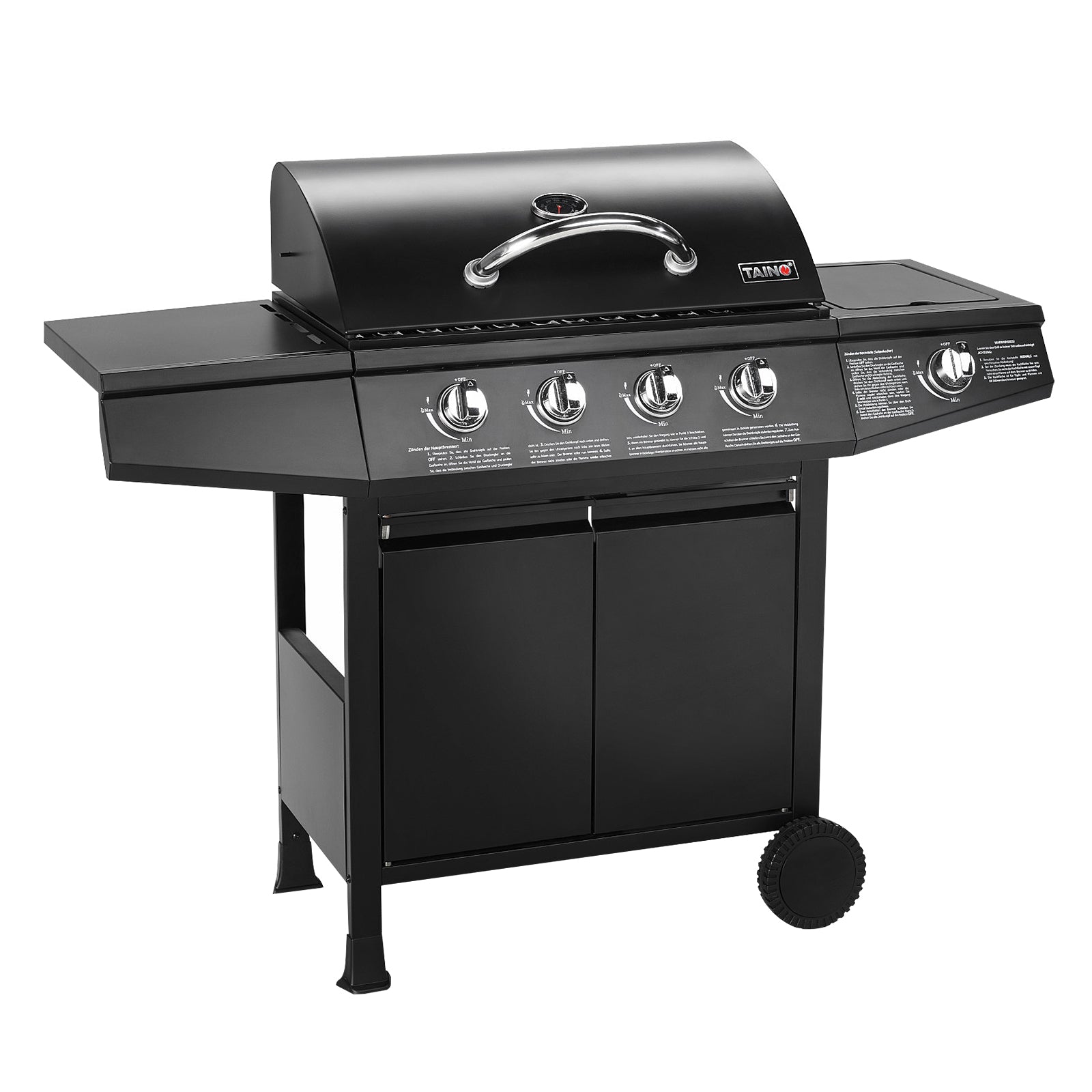 Gesamtansicht TAINO Basic 4+1 Gasgrill 4-Brenner mit Kochplatte