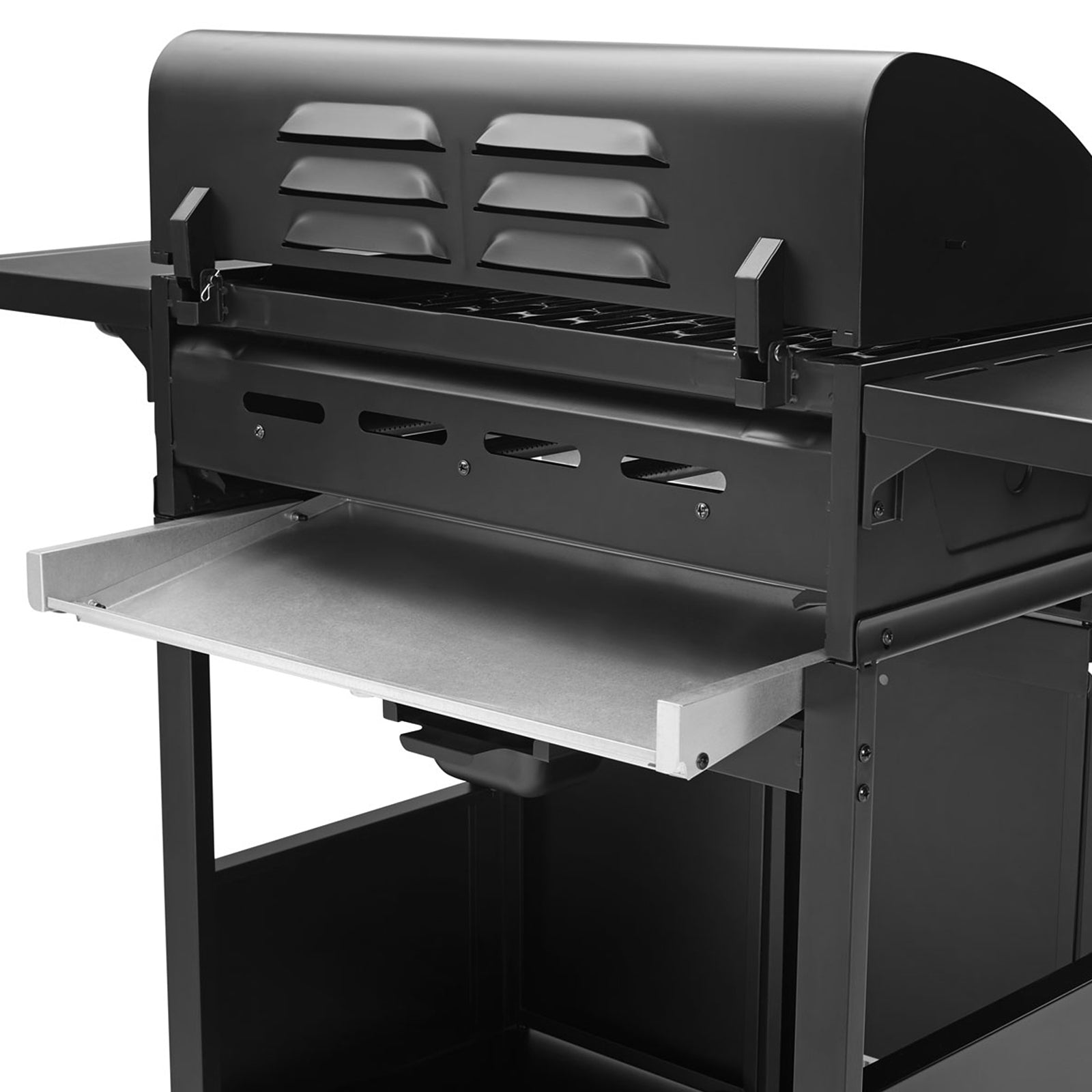 TAINO Basic 4+1 Gasgrill Ansicht von hinten mit ausziehbarer Fettwanne