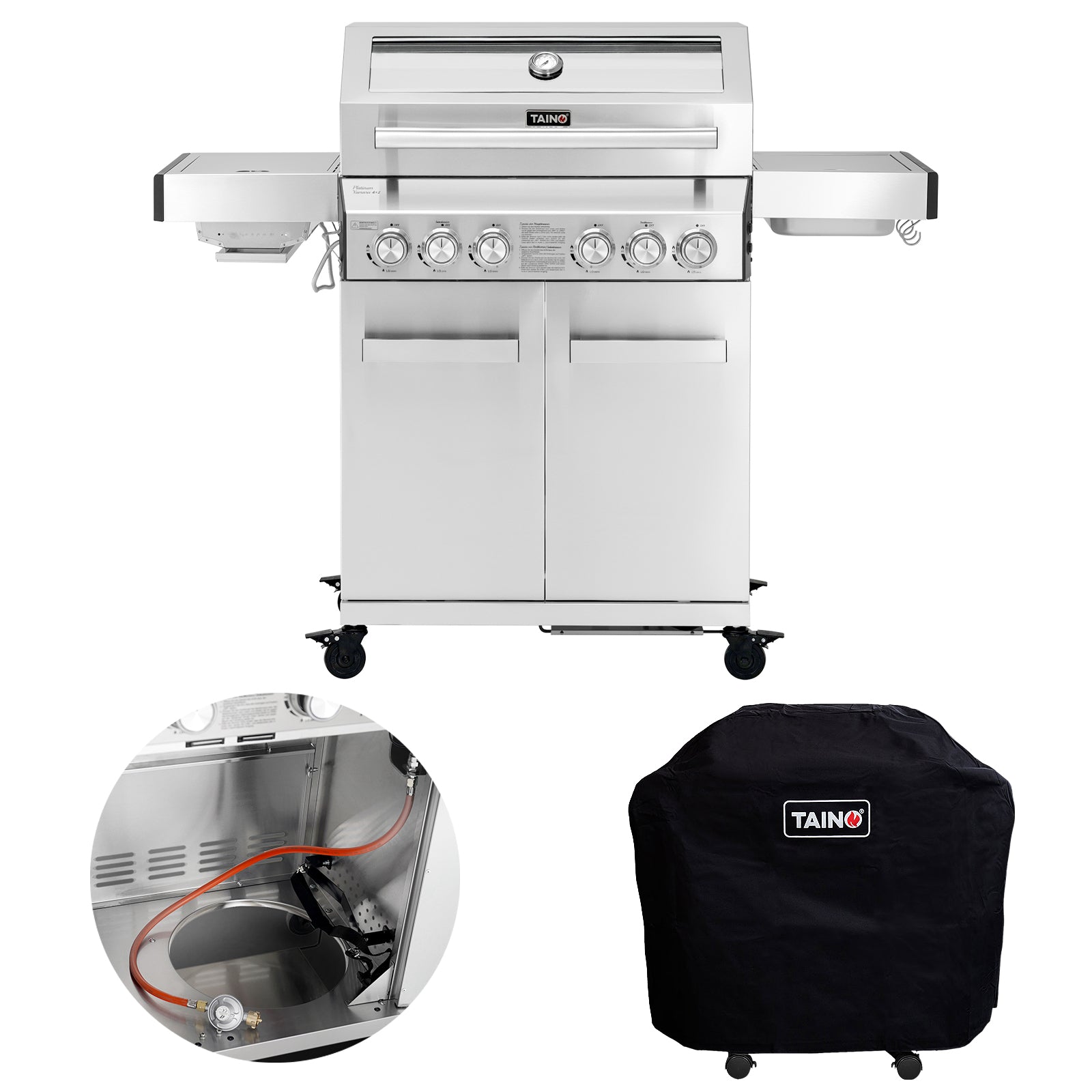 Set PLATINUM YAMARA 4+2 Gasgrill + Abdeckhaube
