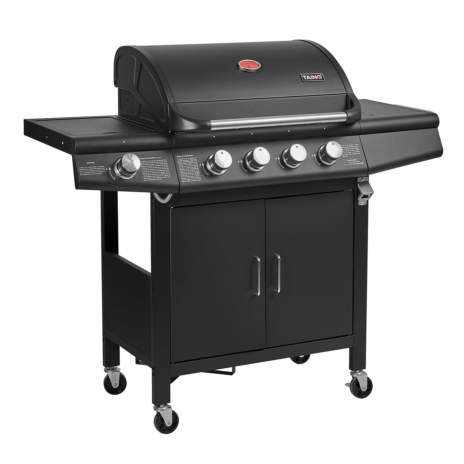 TAINO RED 4+1 Gasgrill mit Kochplatte - Frontal
