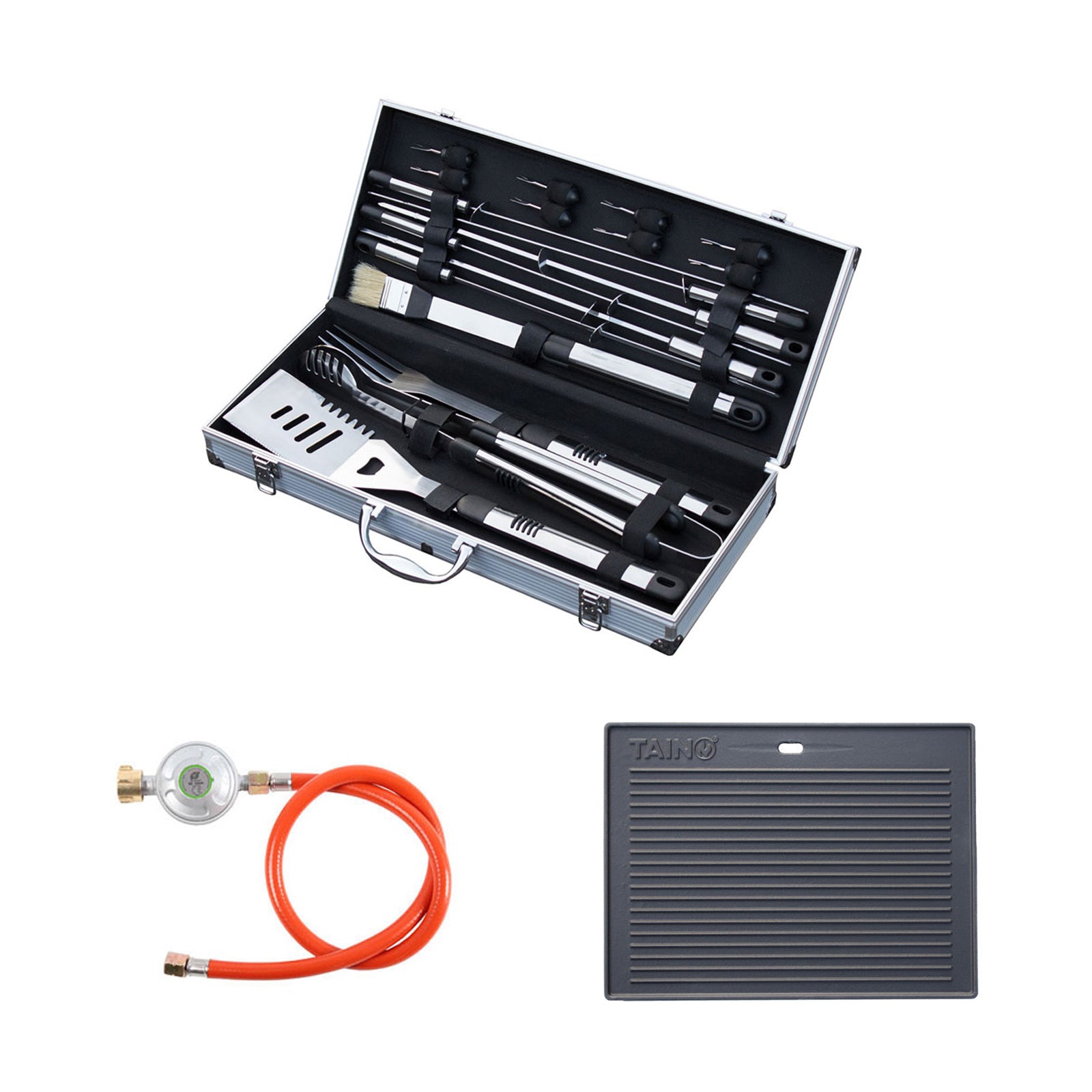 90005 + 90007 + 90474 Grillplatte + Regler + Koffer (93985)