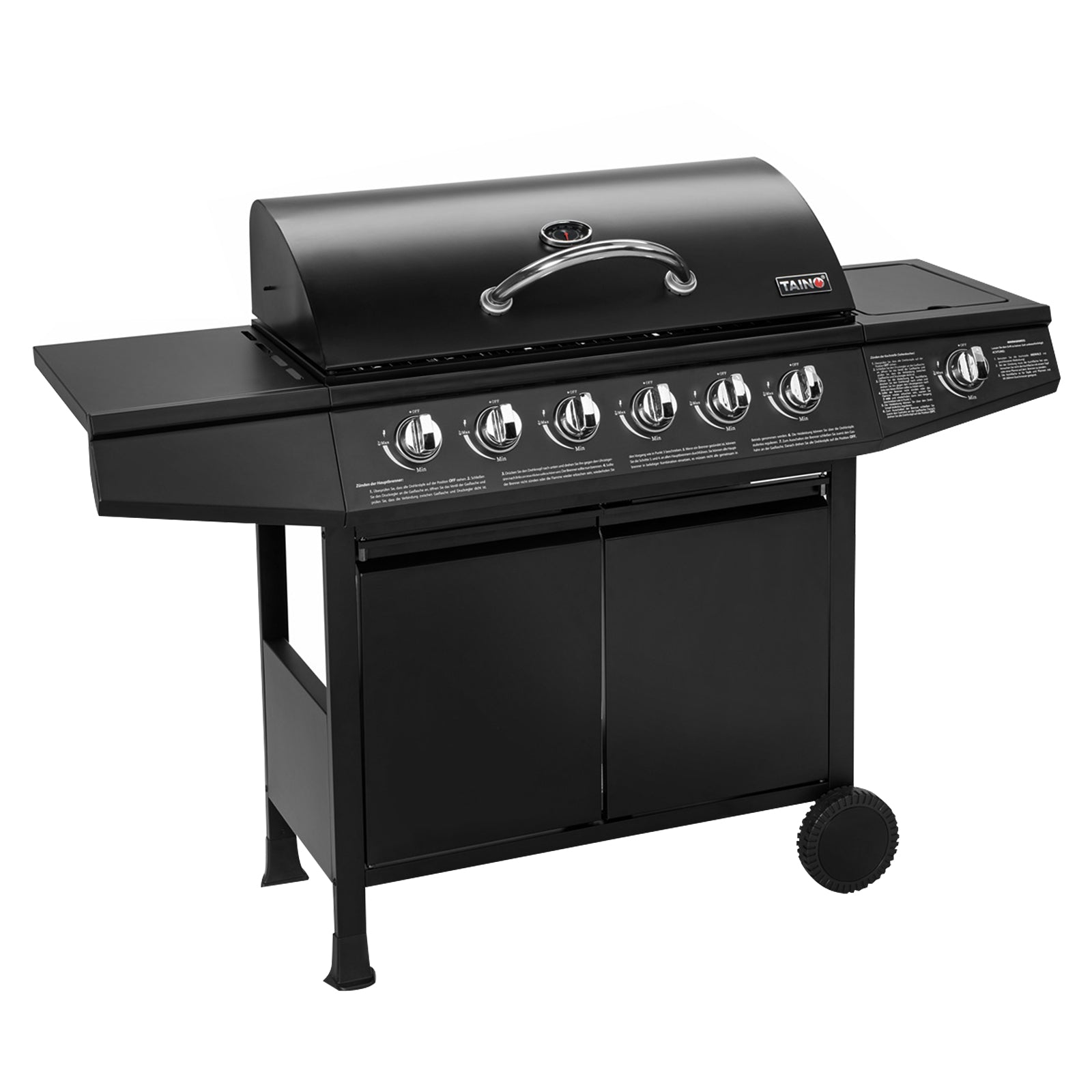 Gesamtansicht TAINO Basic 6+1 Gasgrill 6-Brenner mit Kochplatte
