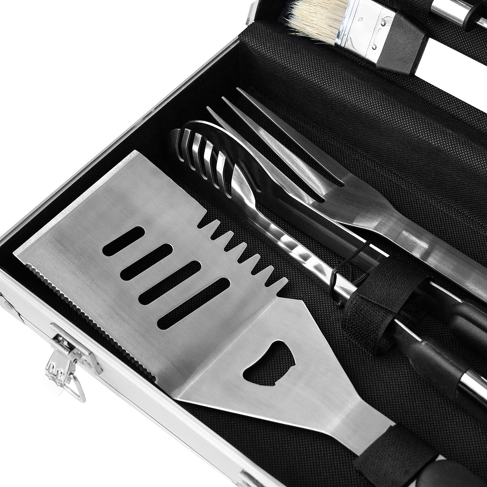 Set RED 4+1 + Grillplatte + Gasregler + Grillbesteckkoffer