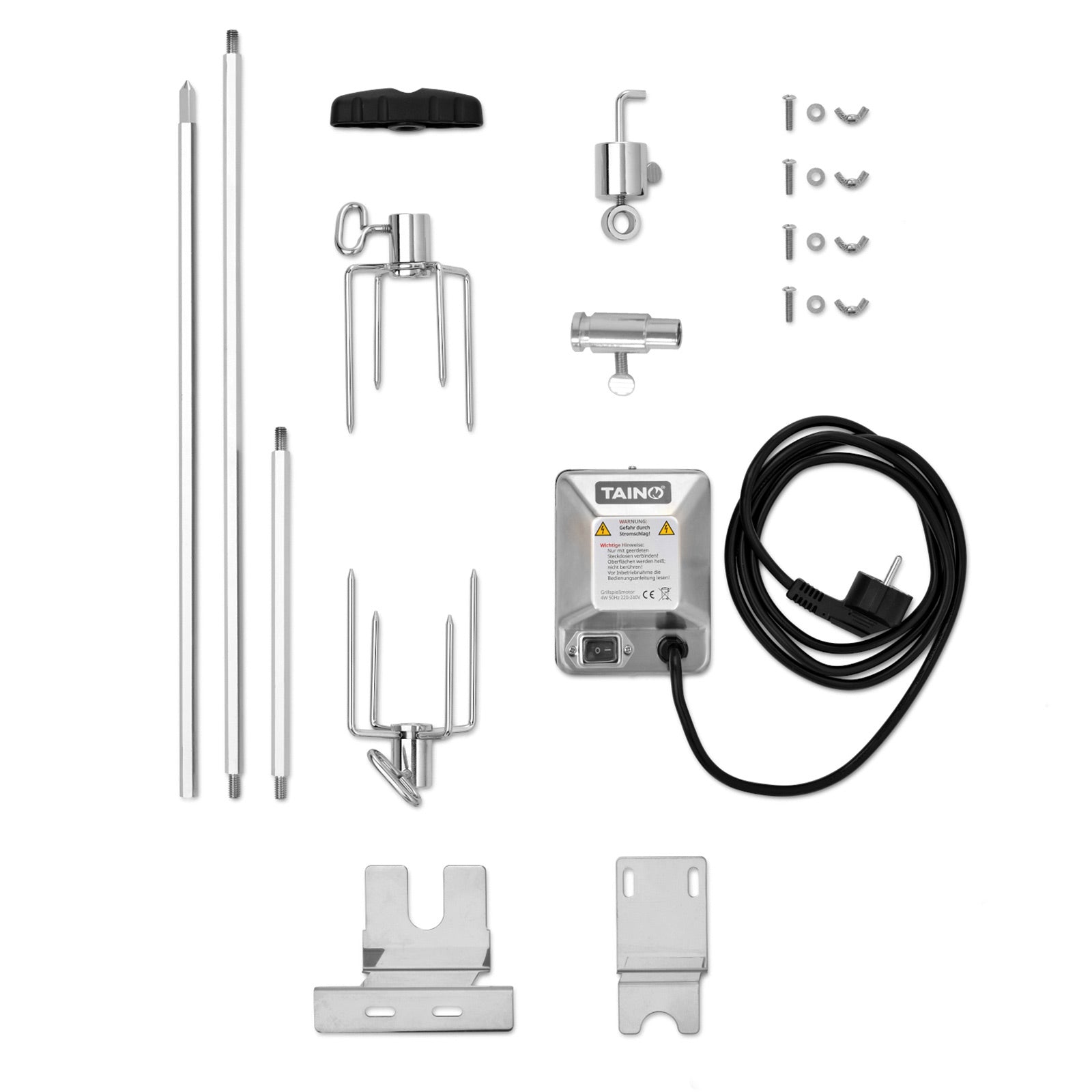 Einzelteile des Grillspieß für TAINO Black 2+1