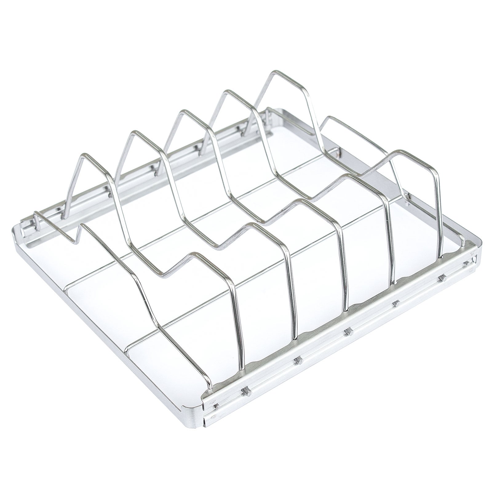 Spareribs-Halter für 5 Spareribs aus Edelstahl