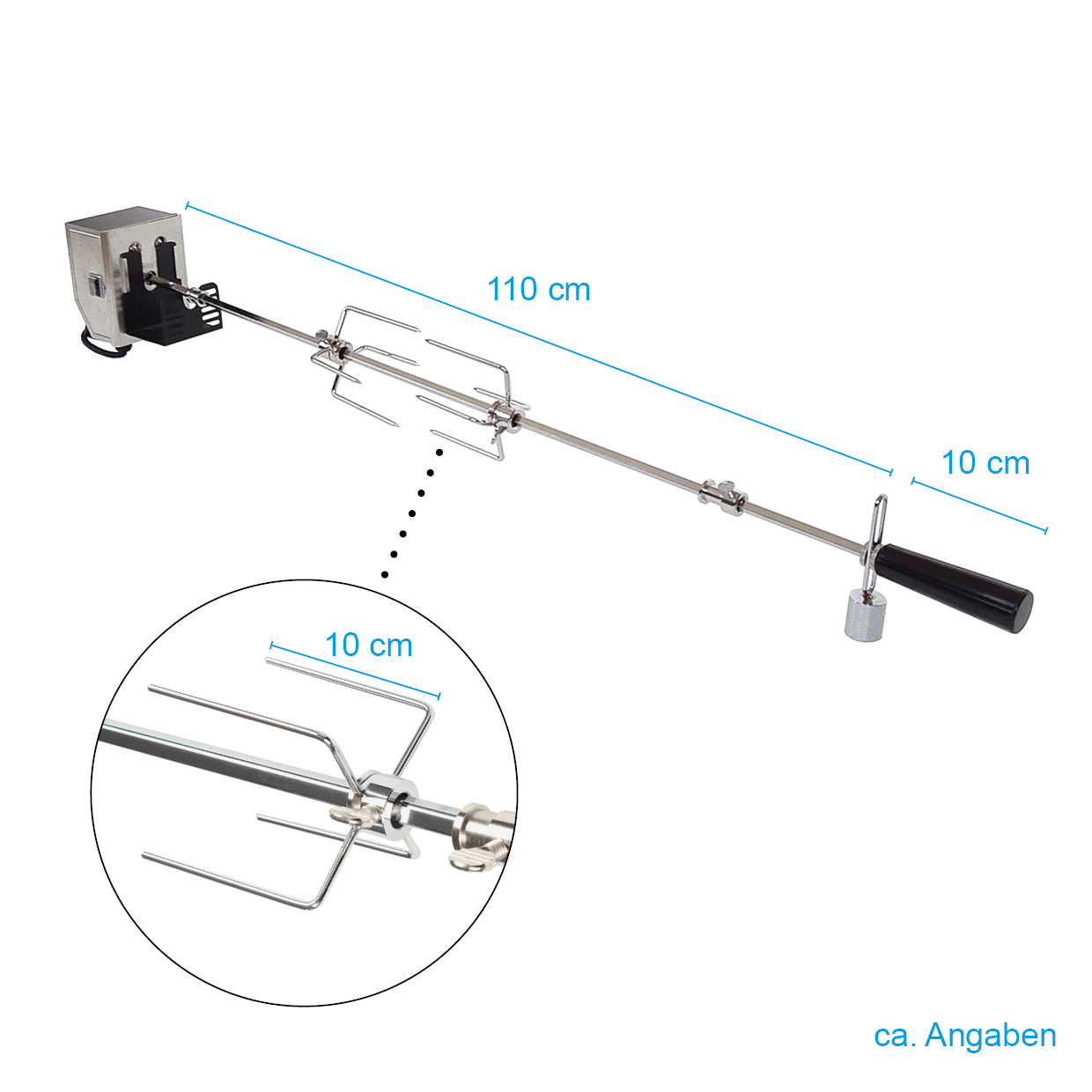 Drehspieß Universal 110 cm